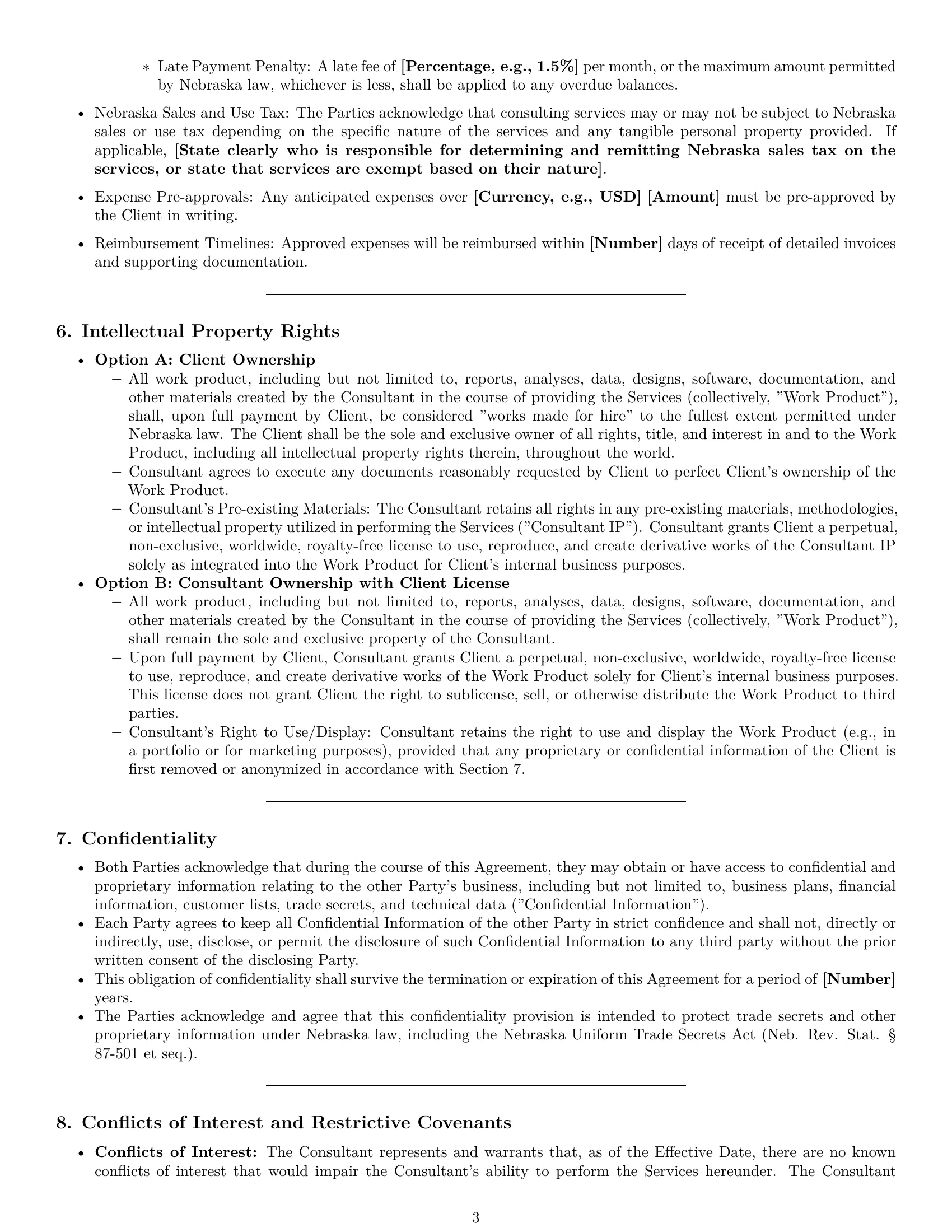 Preview page 3 of Pro Nebraska consulting service contract template