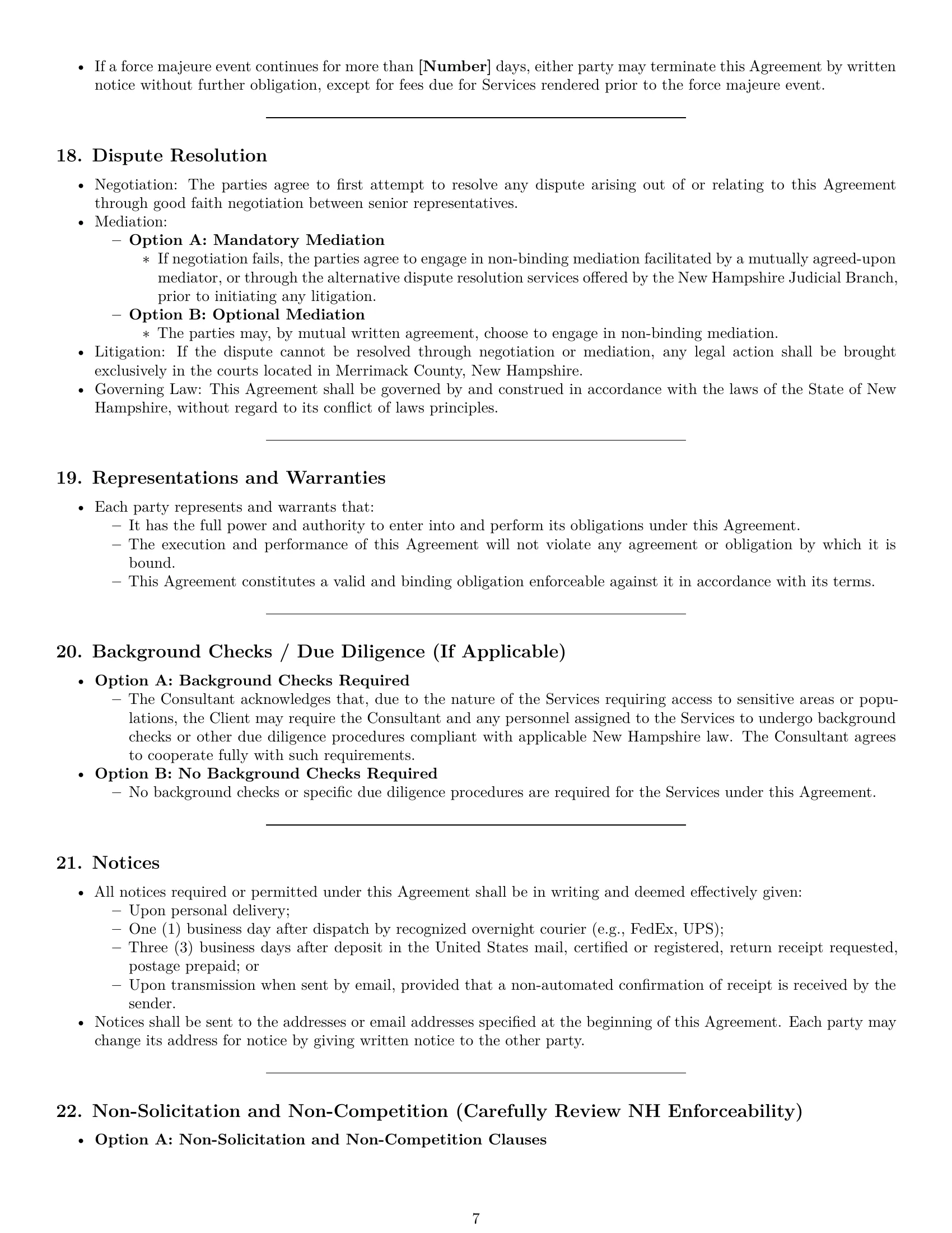 Preview page 7 of Pro New Hampshire consulting service contract template