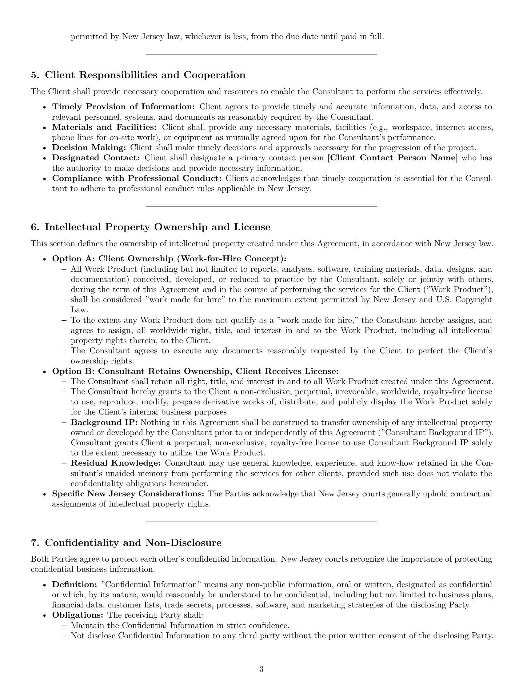 Preview page 3 of Pro New Jersey consulting service contract template