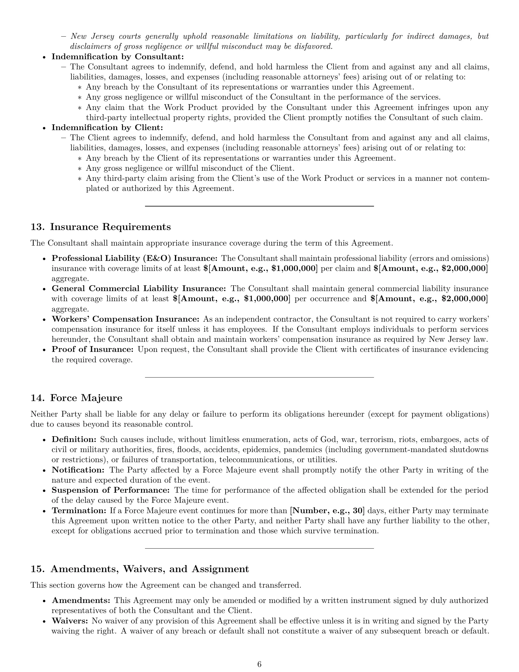 Preview page 6 of Pro New Jersey consulting service contract template