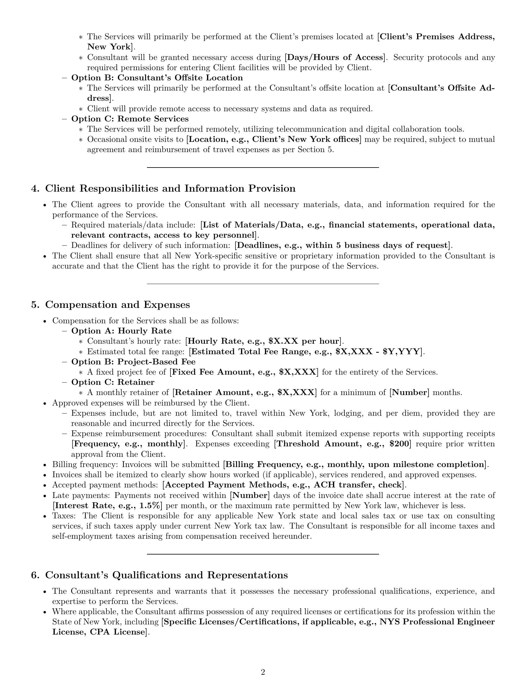 Preview page 2 of Pro New York consulting service contract template