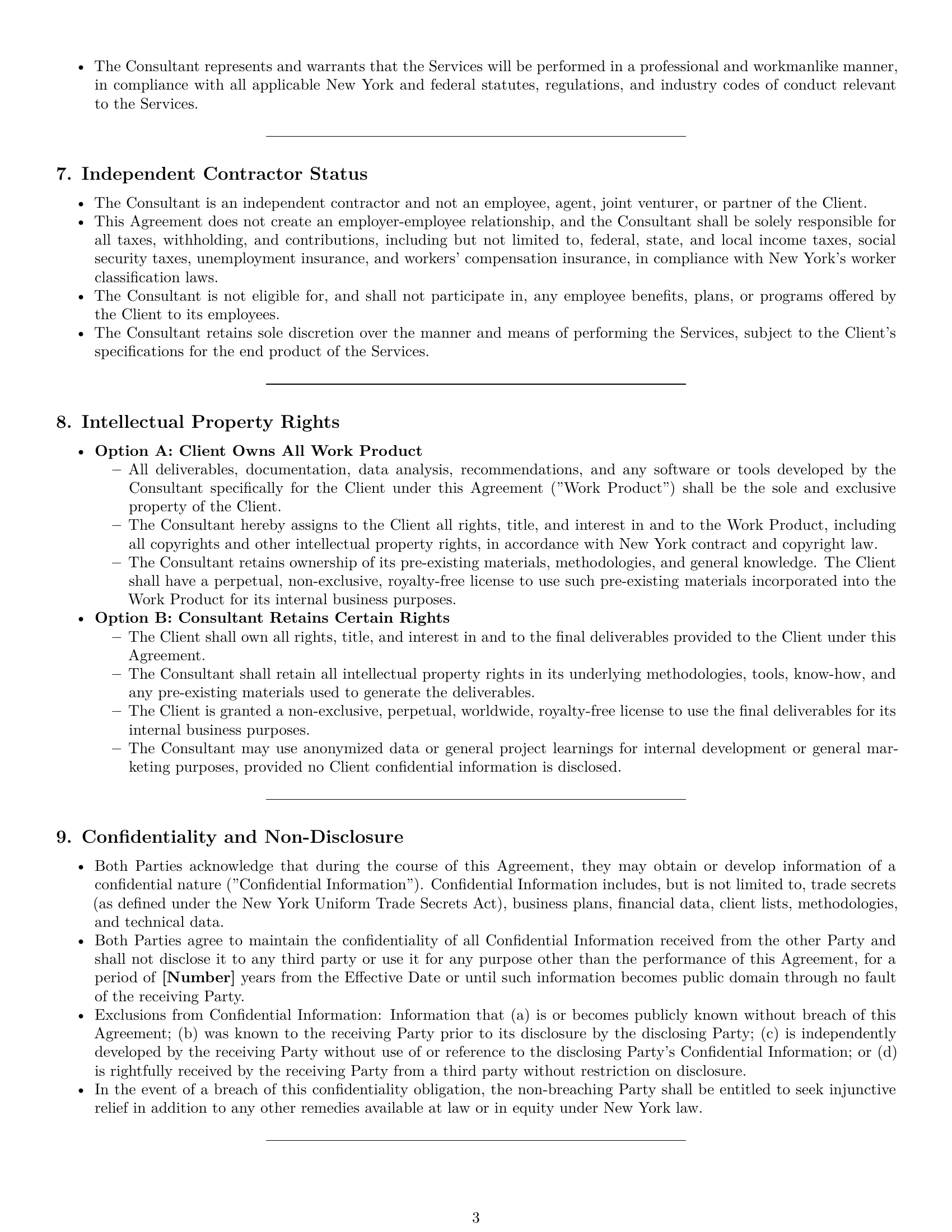 Preview page 3 of Pro New York consulting service contract template