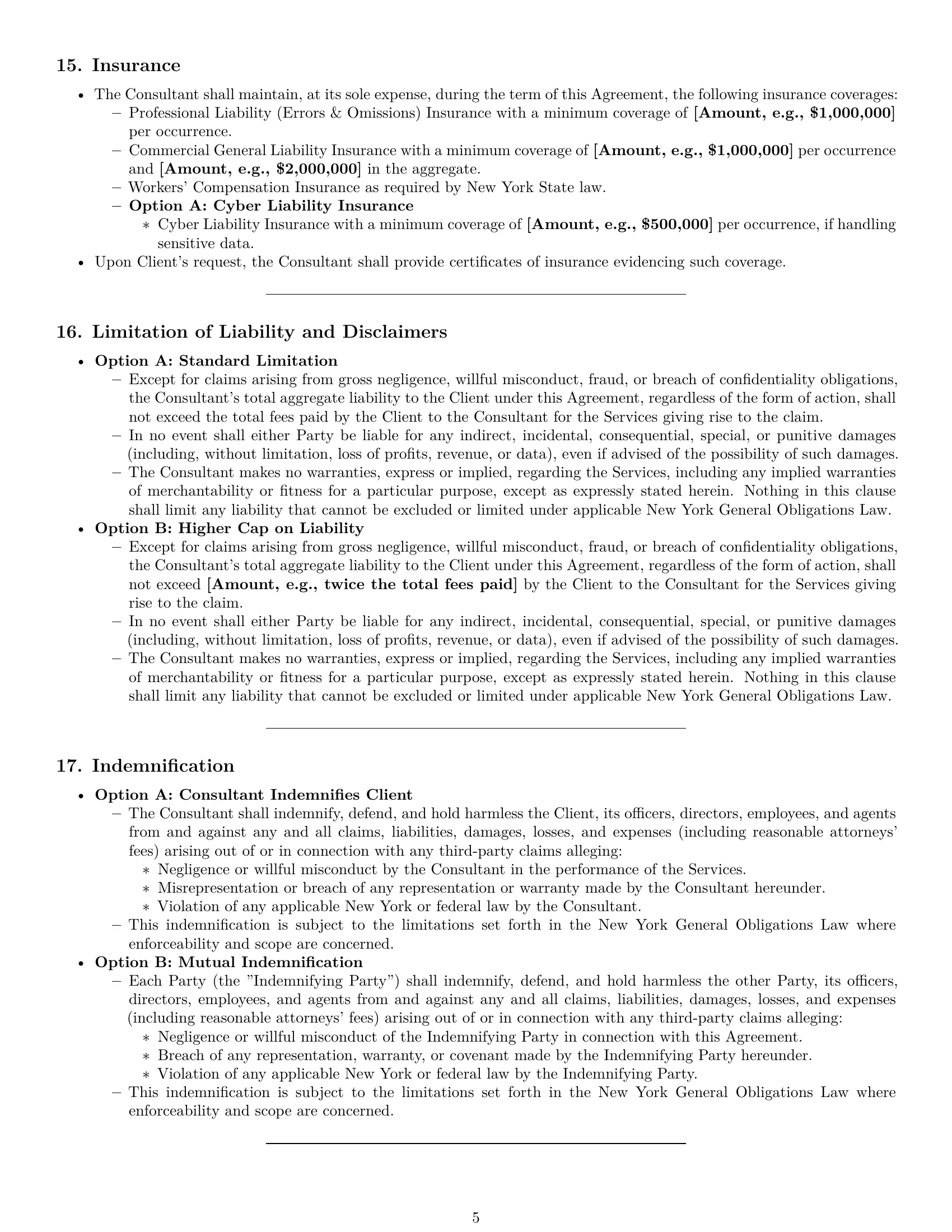 Preview page 5 of Pro New York consulting service contract template