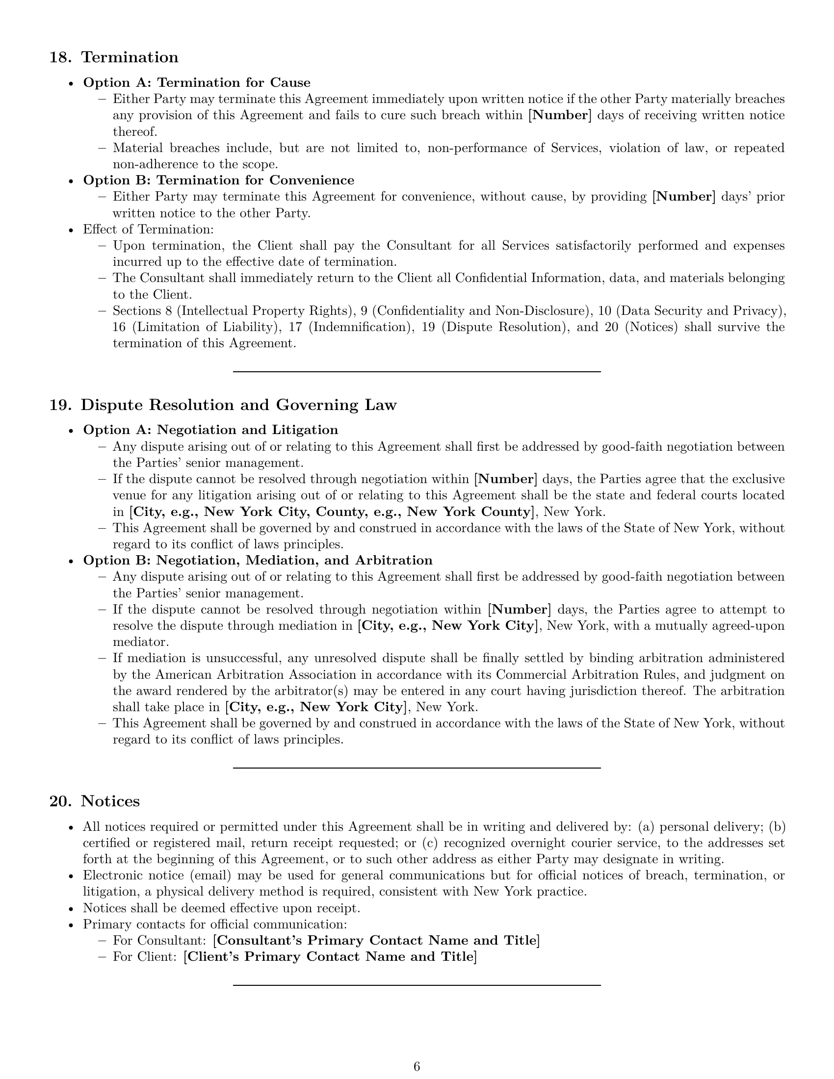 Preview page 6 of Pro New York consulting service contract template