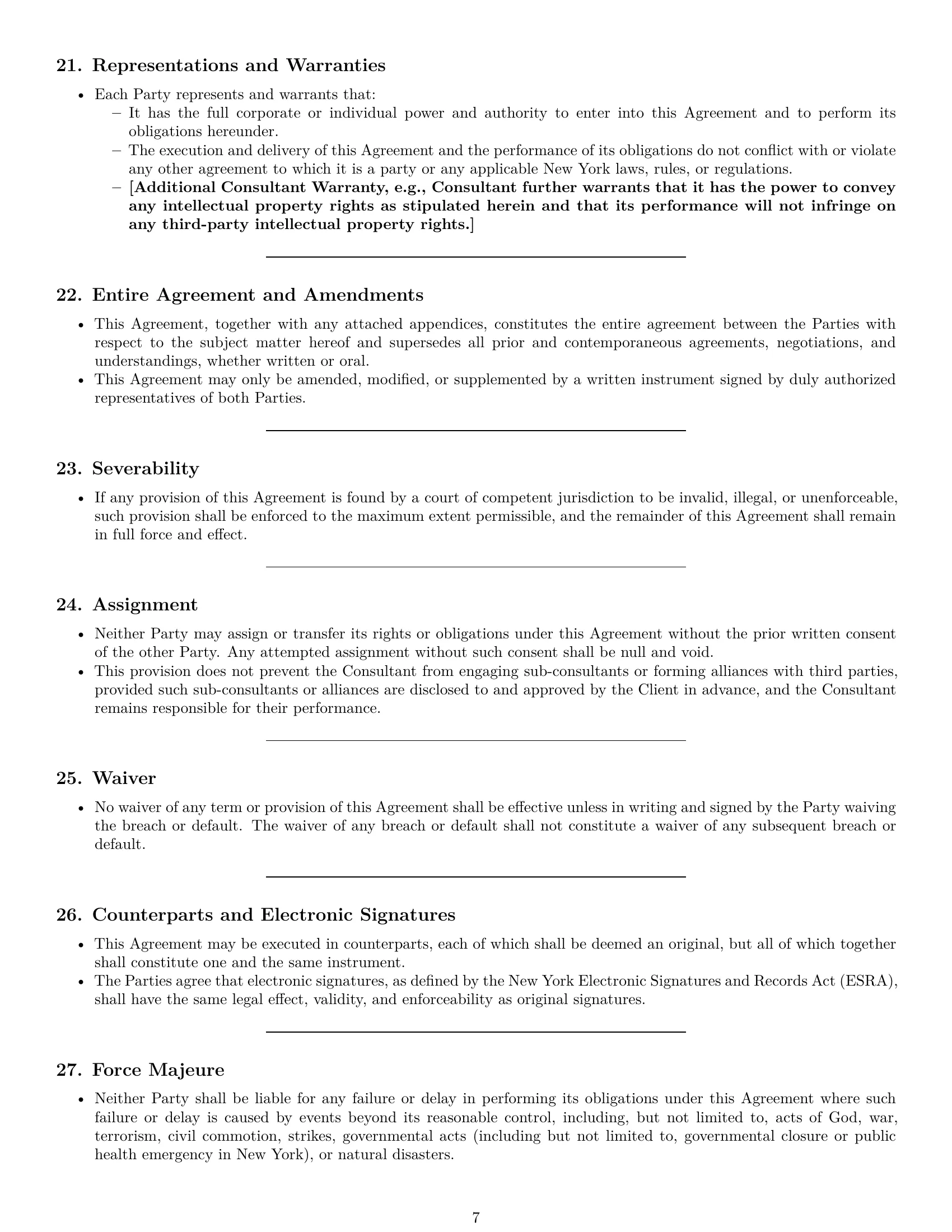 Preview page 7 of Pro New York consulting service contract template