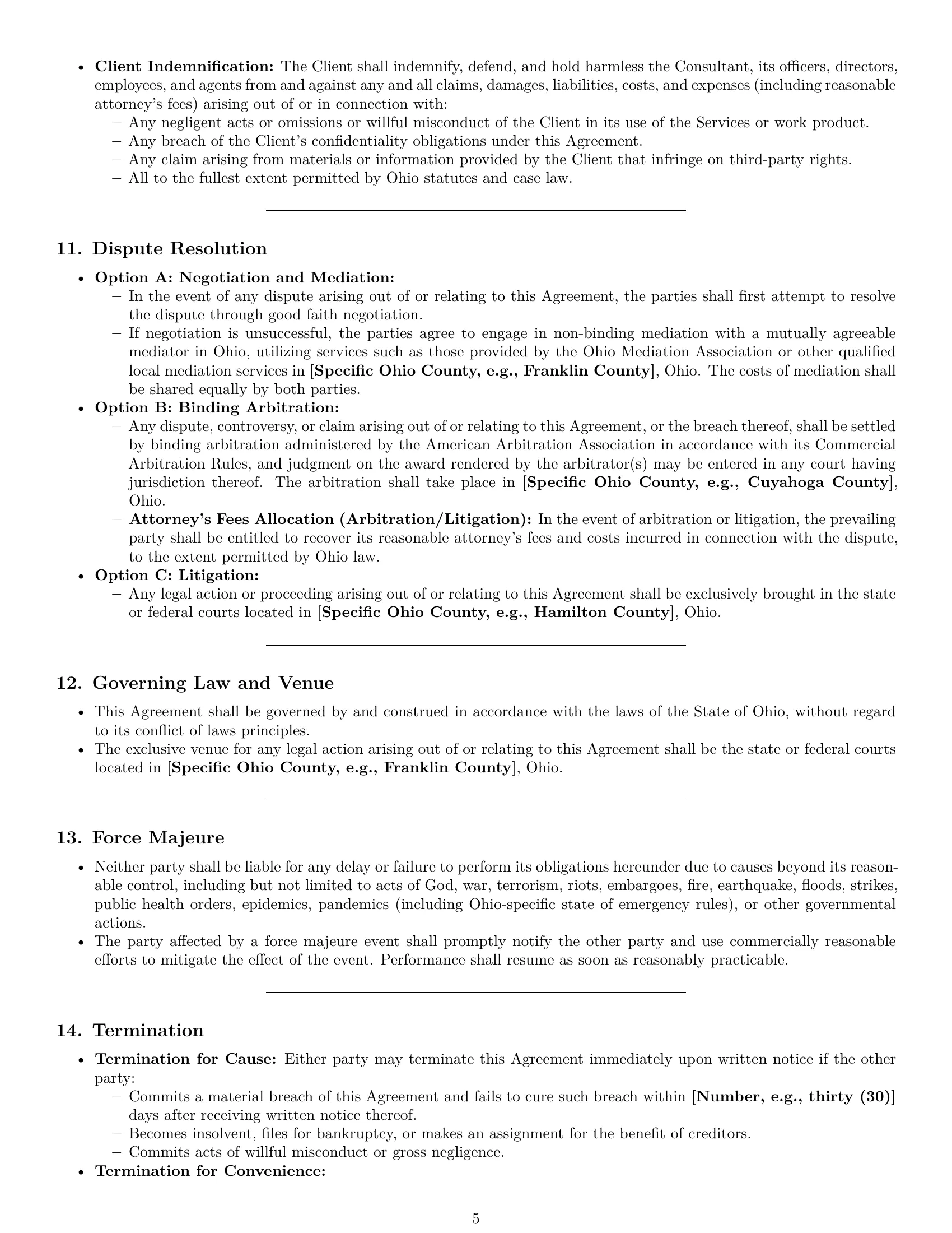 Preview page 5 of Pro Ohio consulting service contract template