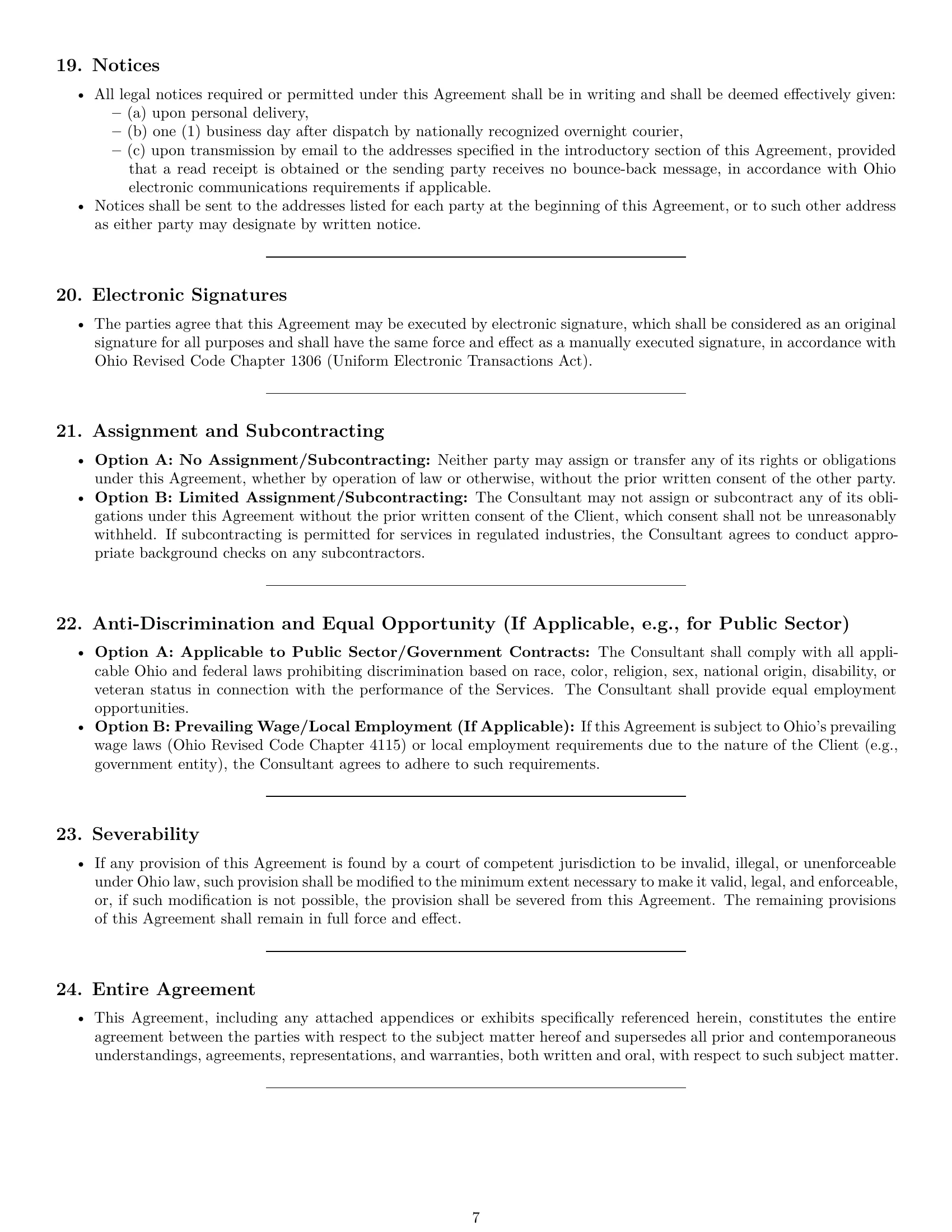 Preview page 7 of Pro Ohio consulting service contract template