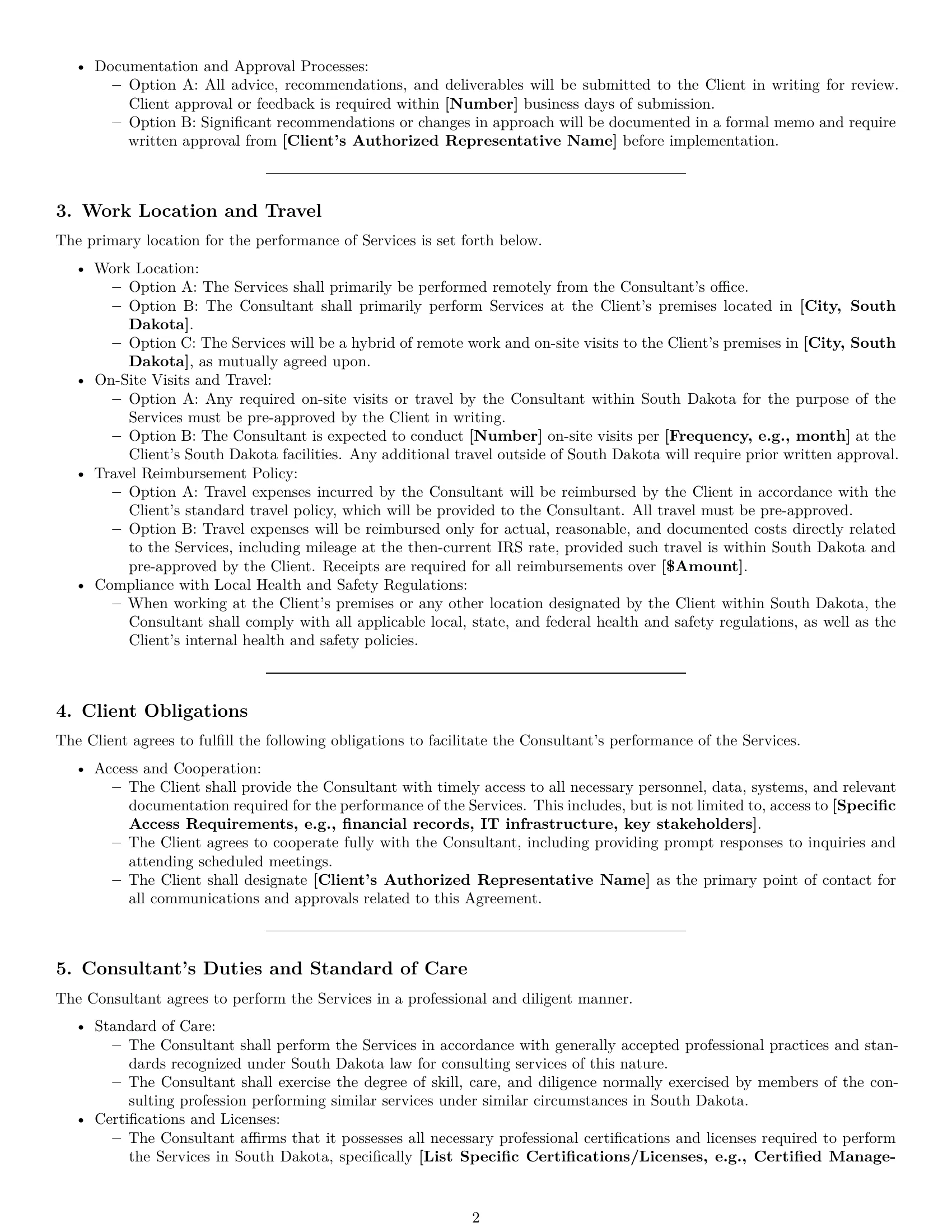 Preview page 2 of Pro South Dakota consulting service contract template