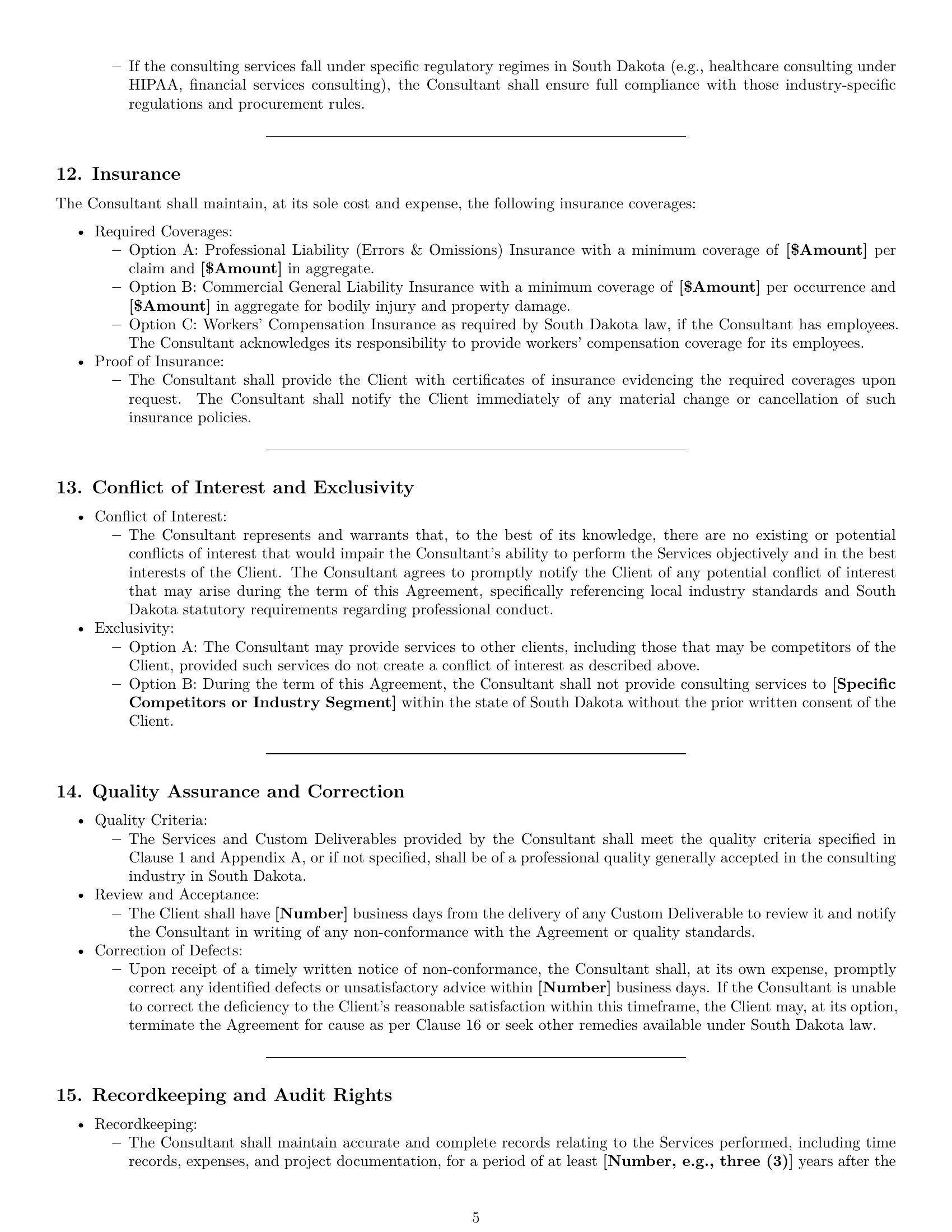 Preview page 5 of Pro South Dakota consulting service contract template