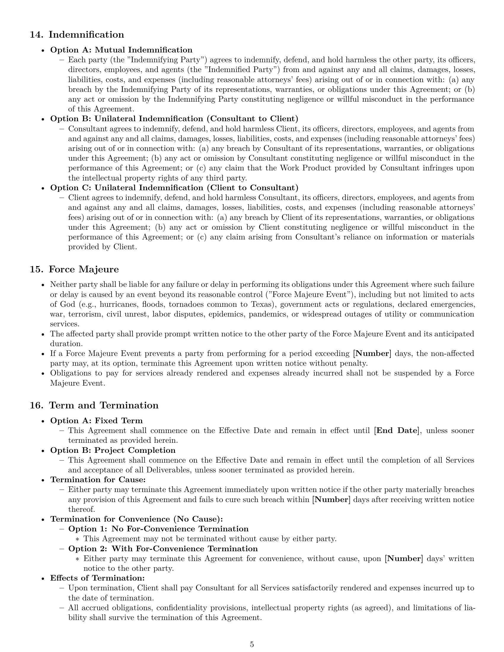 Preview page 5 of Pro Texas consulting service contract template