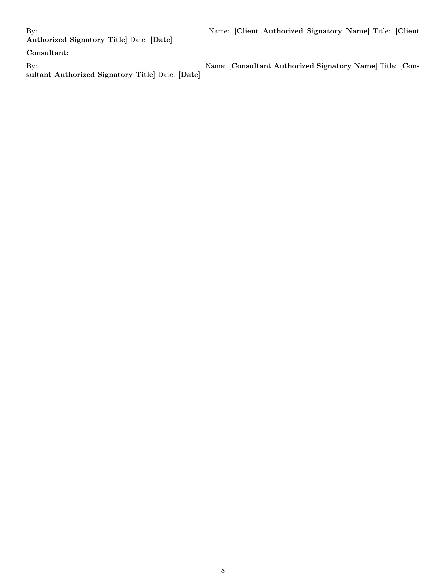 Preview page 8 of Pro Texas consulting service contract template