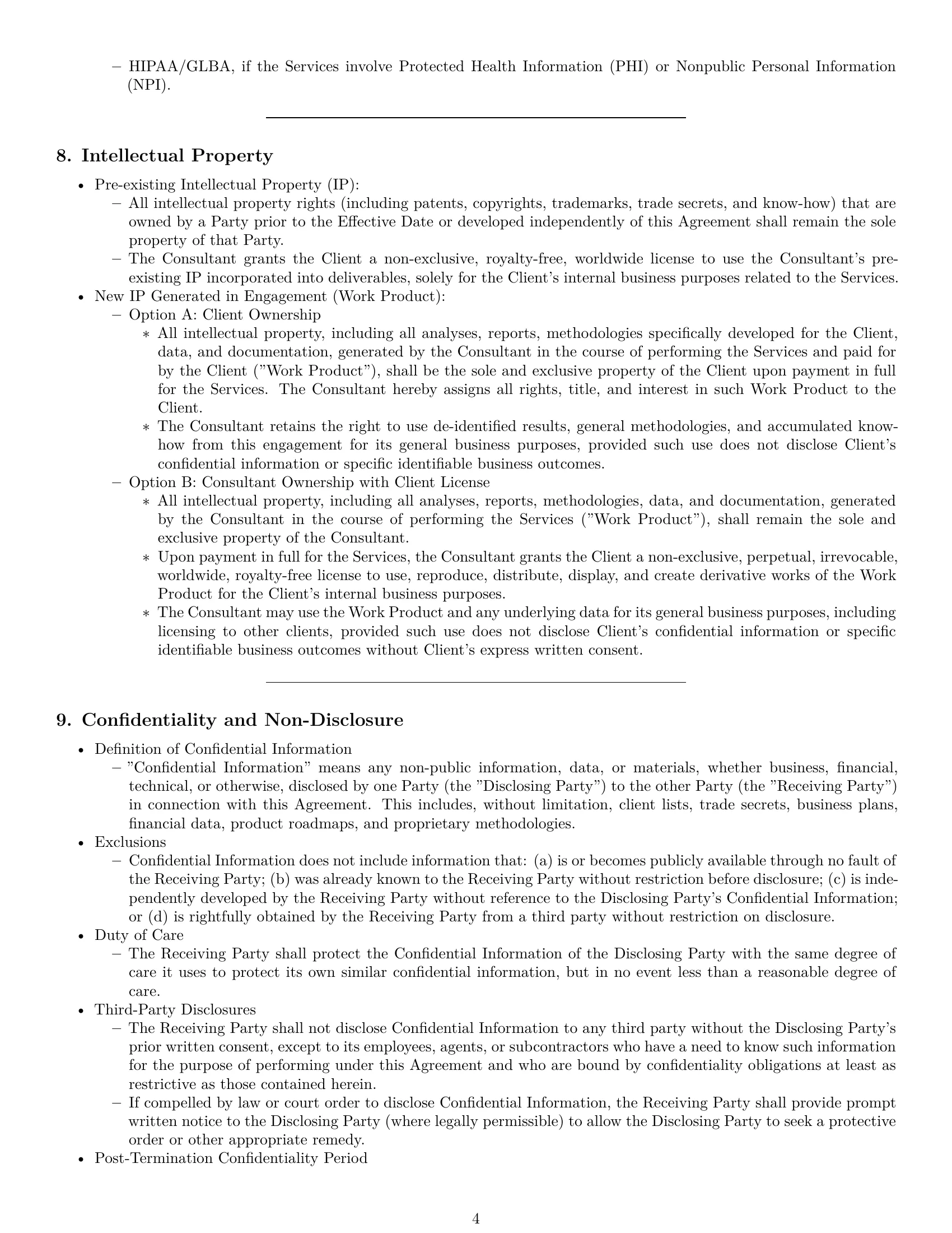 Preview page 4 of Pro Virginia consulting service contract template
