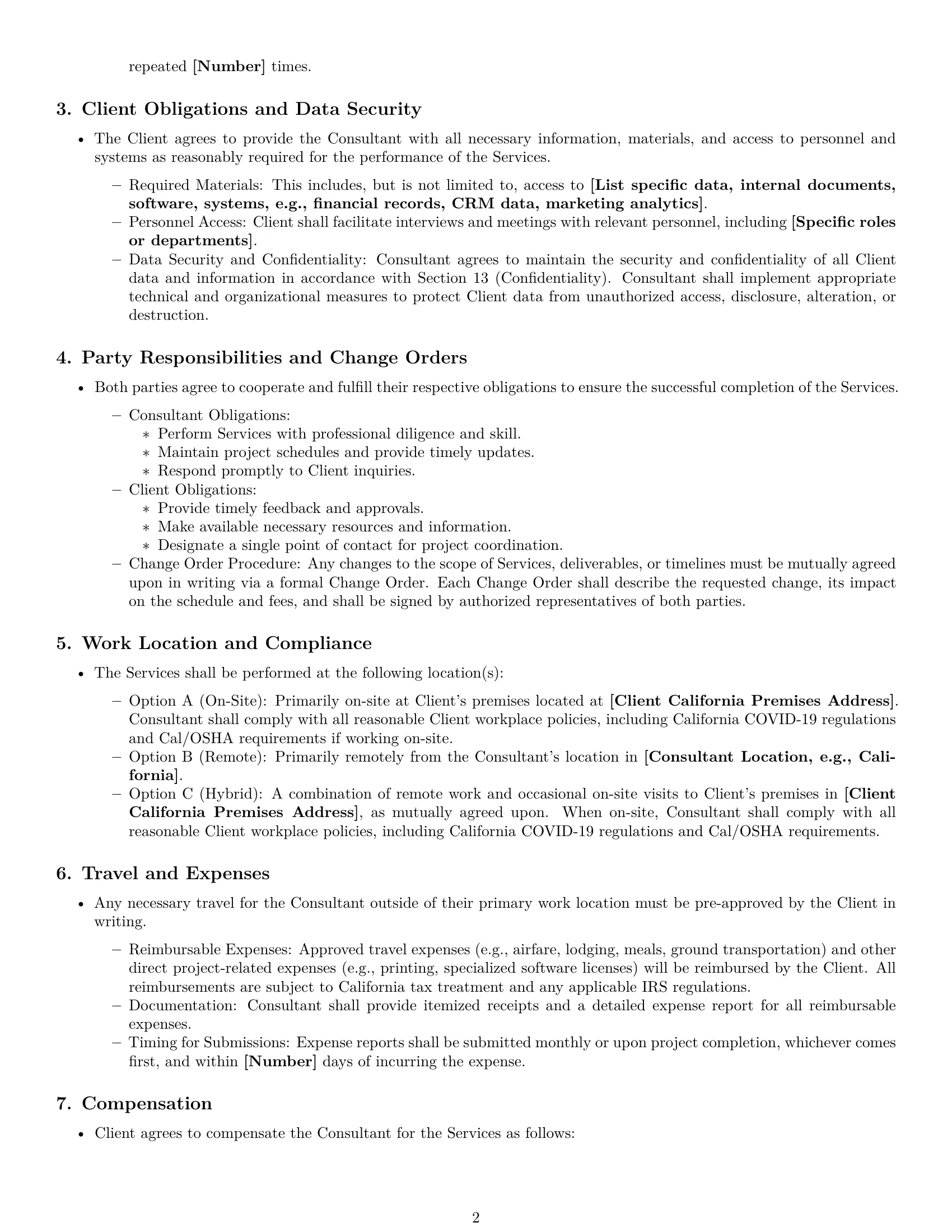 Preview page 2 of Pro California consulting service contract template