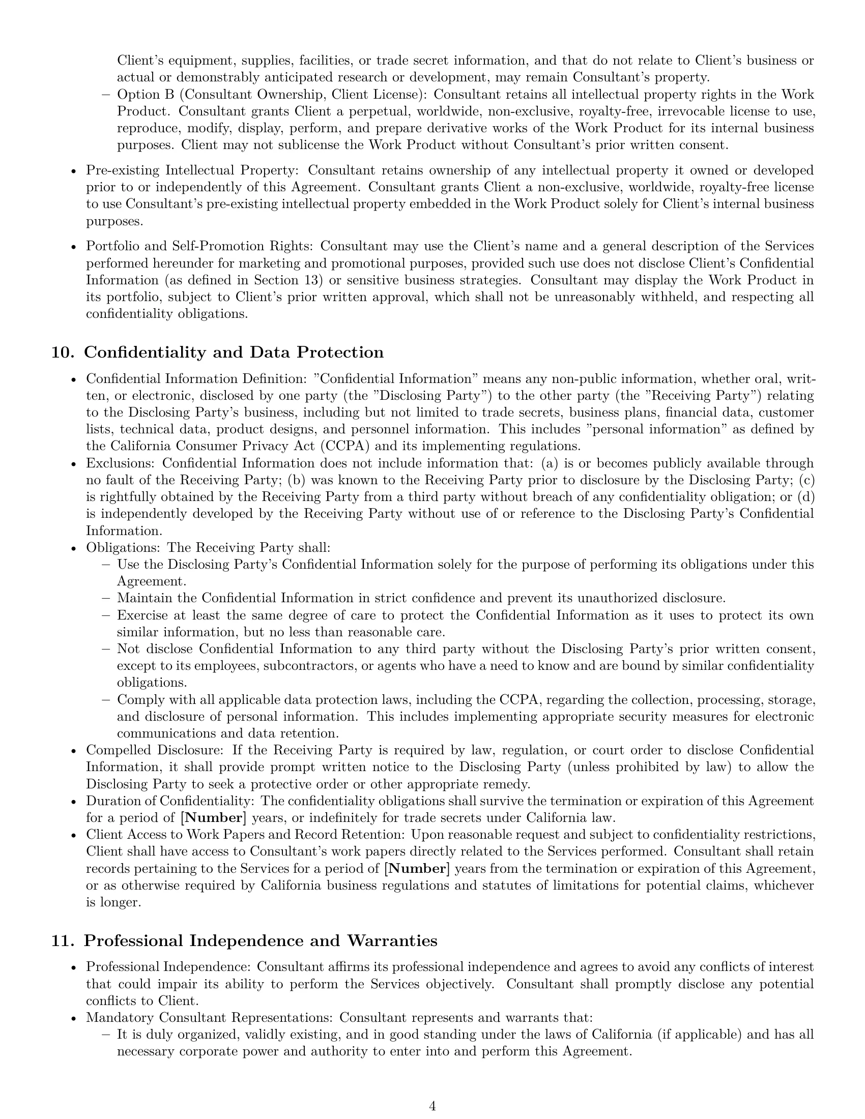 Preview page 4 of Pro California consulting service contract template