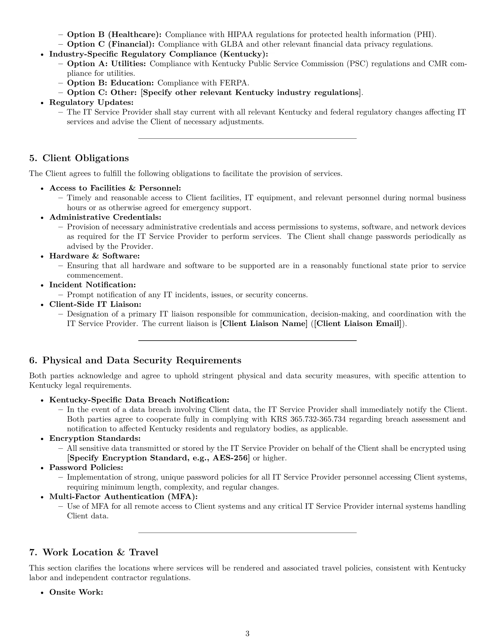 Preview page 3 of Pro Kentucky IT service contract template