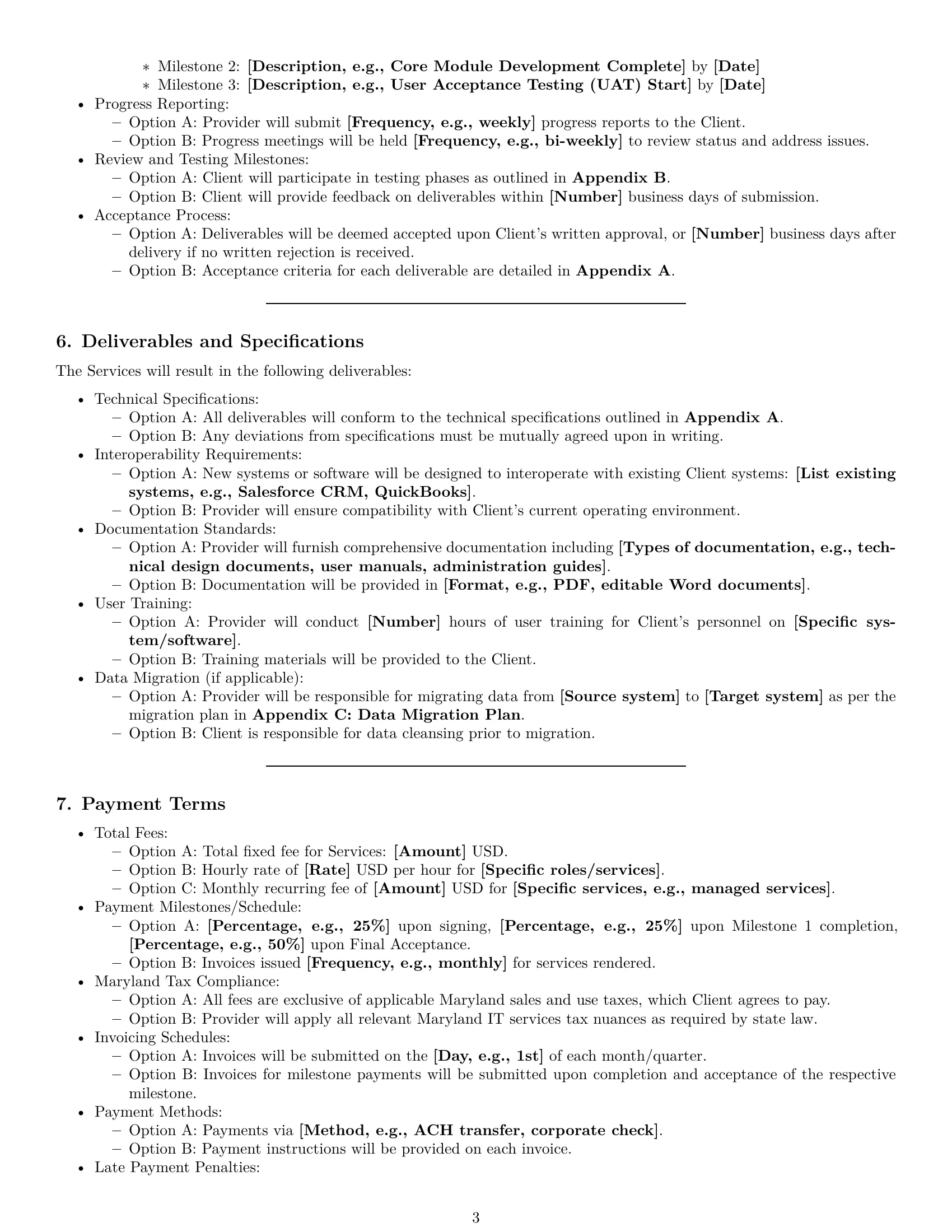 Preview page 3 of Pro Maryland IT service contract template