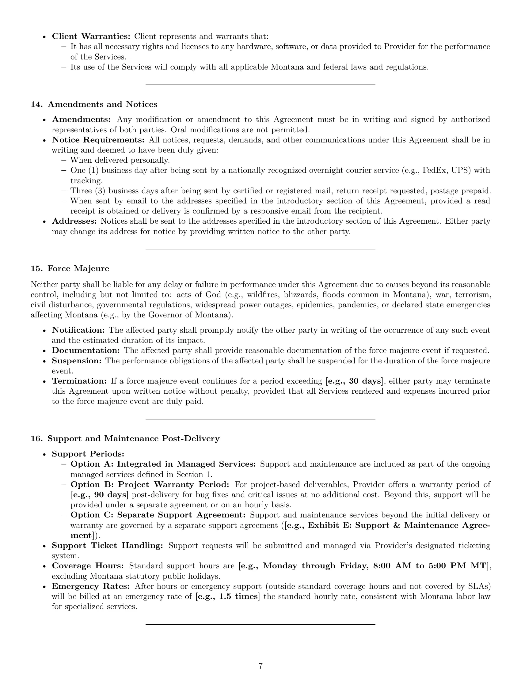 Preview page 7 of Pro Montana IT service contract template