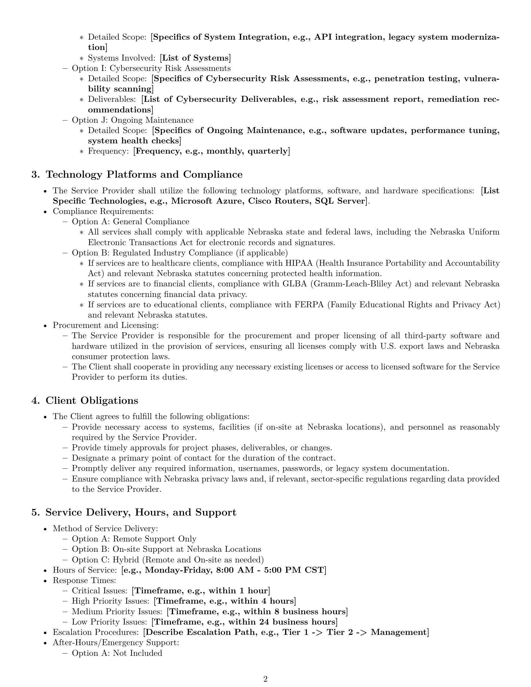 Preview page 2 of Pro Nebraska IT service contract template