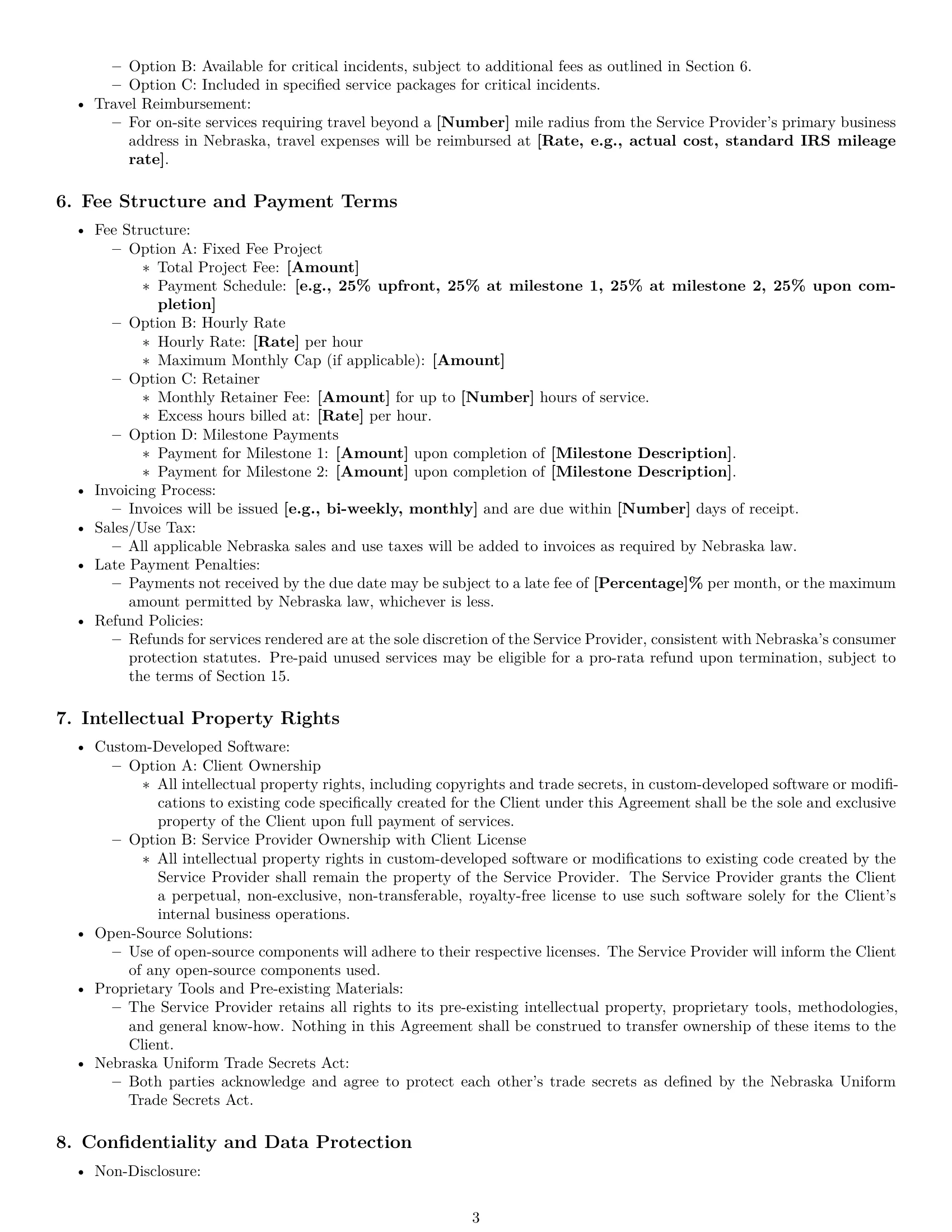 Preview page 3 of Pro Nebraska IT service contract template