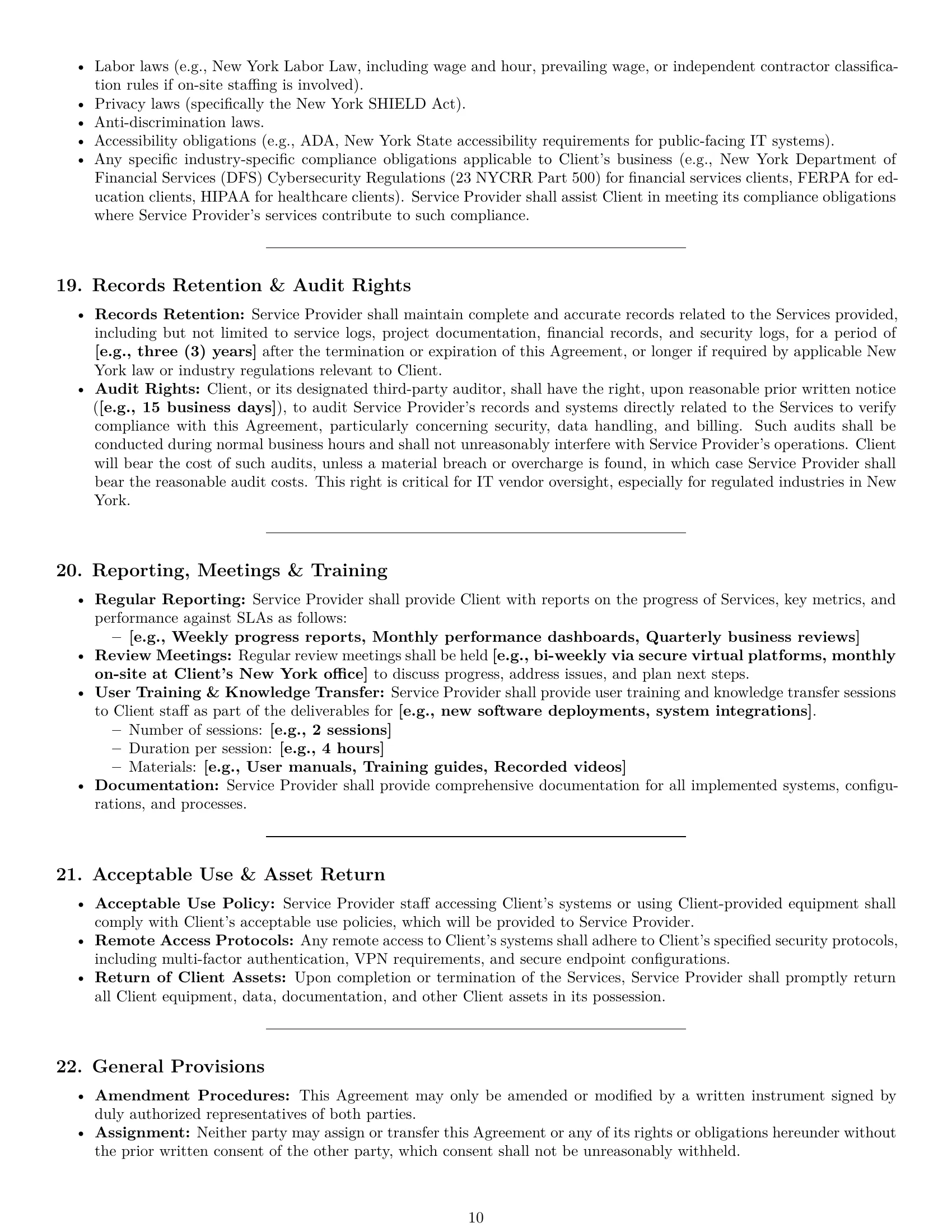 Preview page 10 of Pro New York IT service contract template
