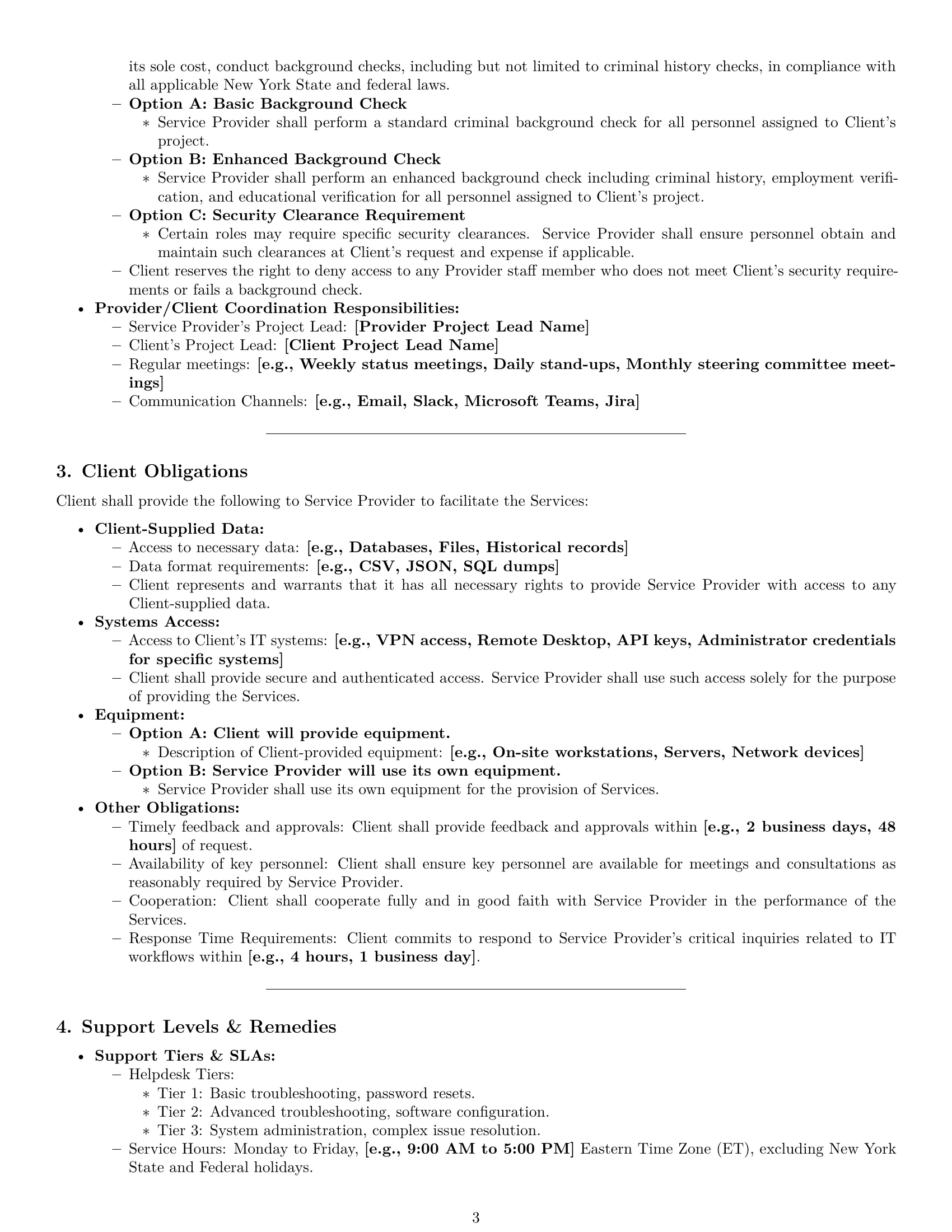Preview page 3 of Pro New York IT service contract template