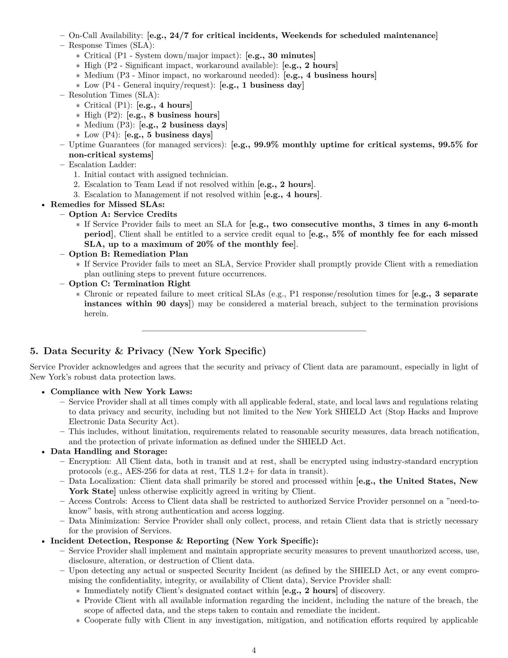 Preview page 4 of Pro New York IT service contract template