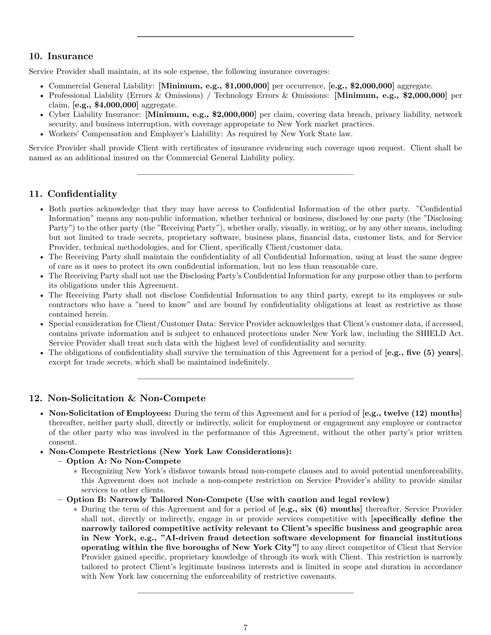 Preview page 7 of Pro New York IT service contract template