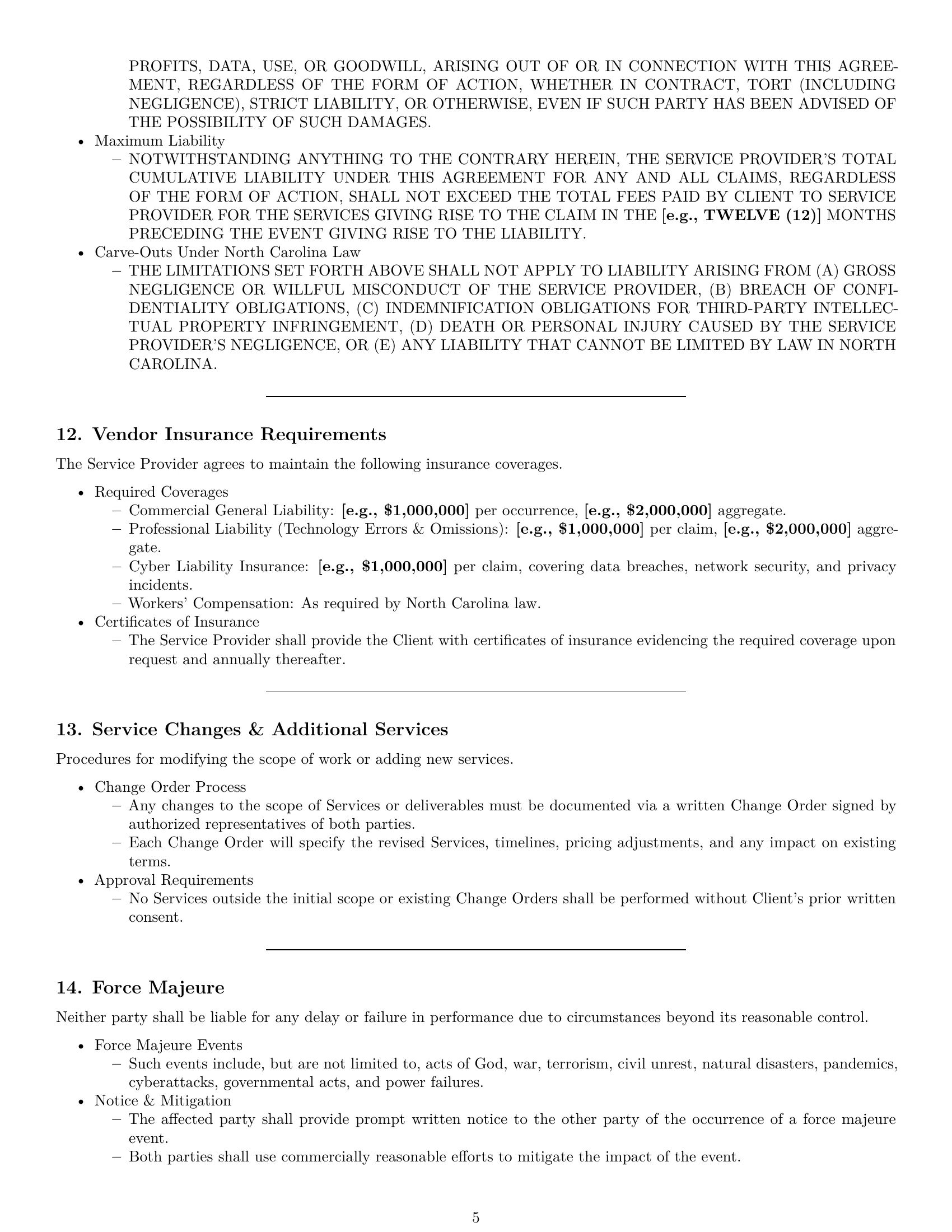 Preview page 5 of Pro North Carolina IT service contract template