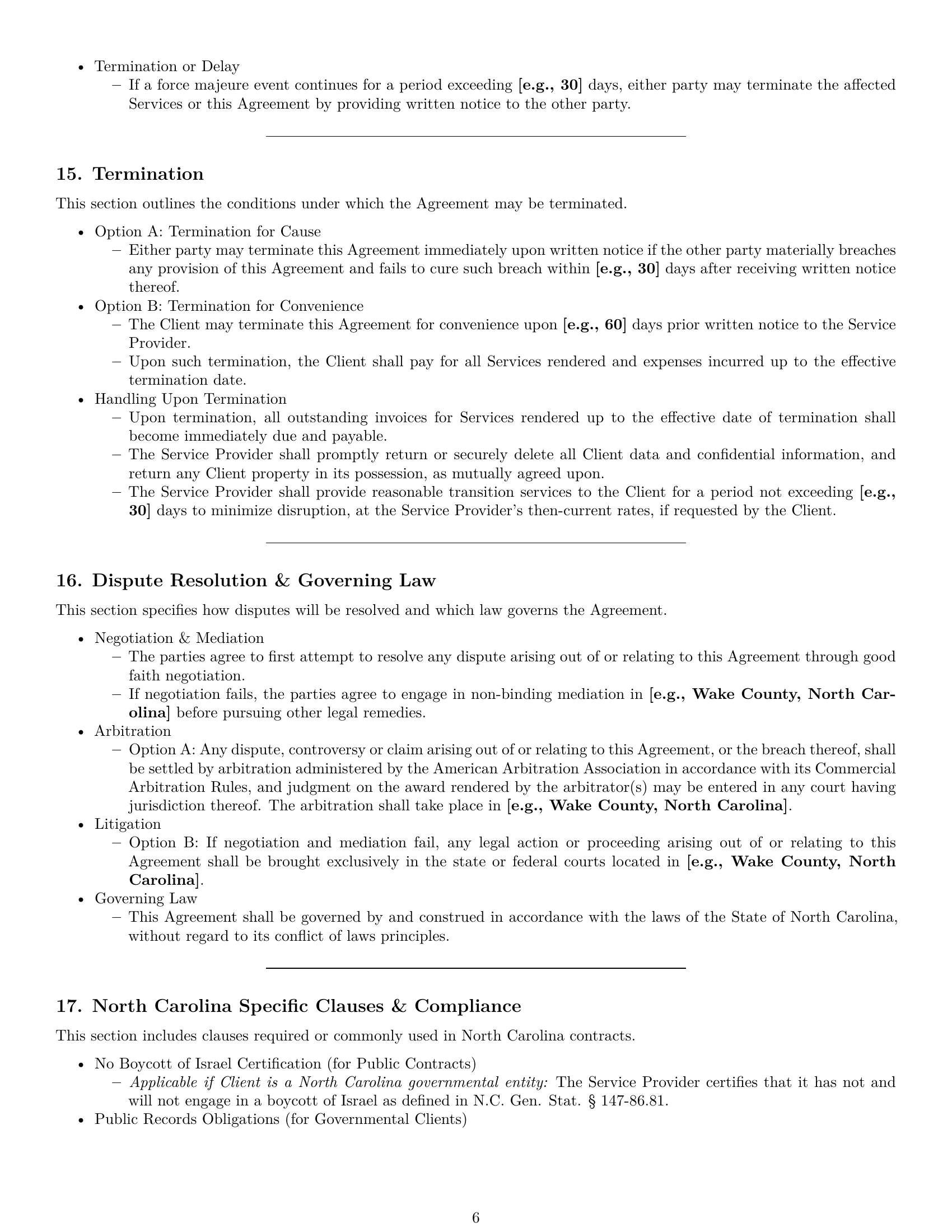 Preview page 6 of Pro North Carolina IT service contract template