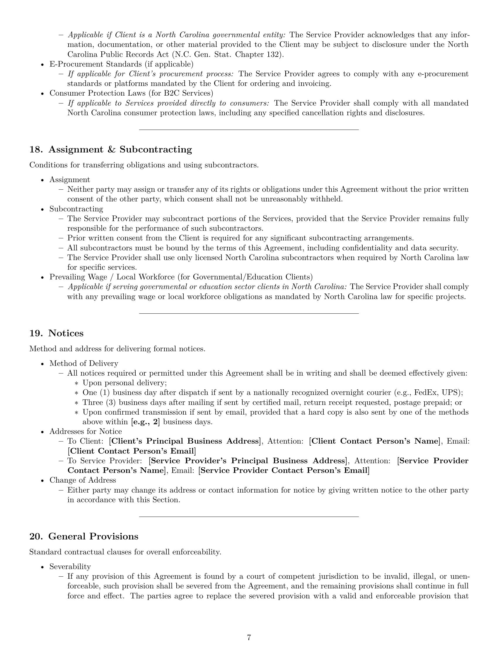 Preview page 7 of Pro North Carolina IT service contract template