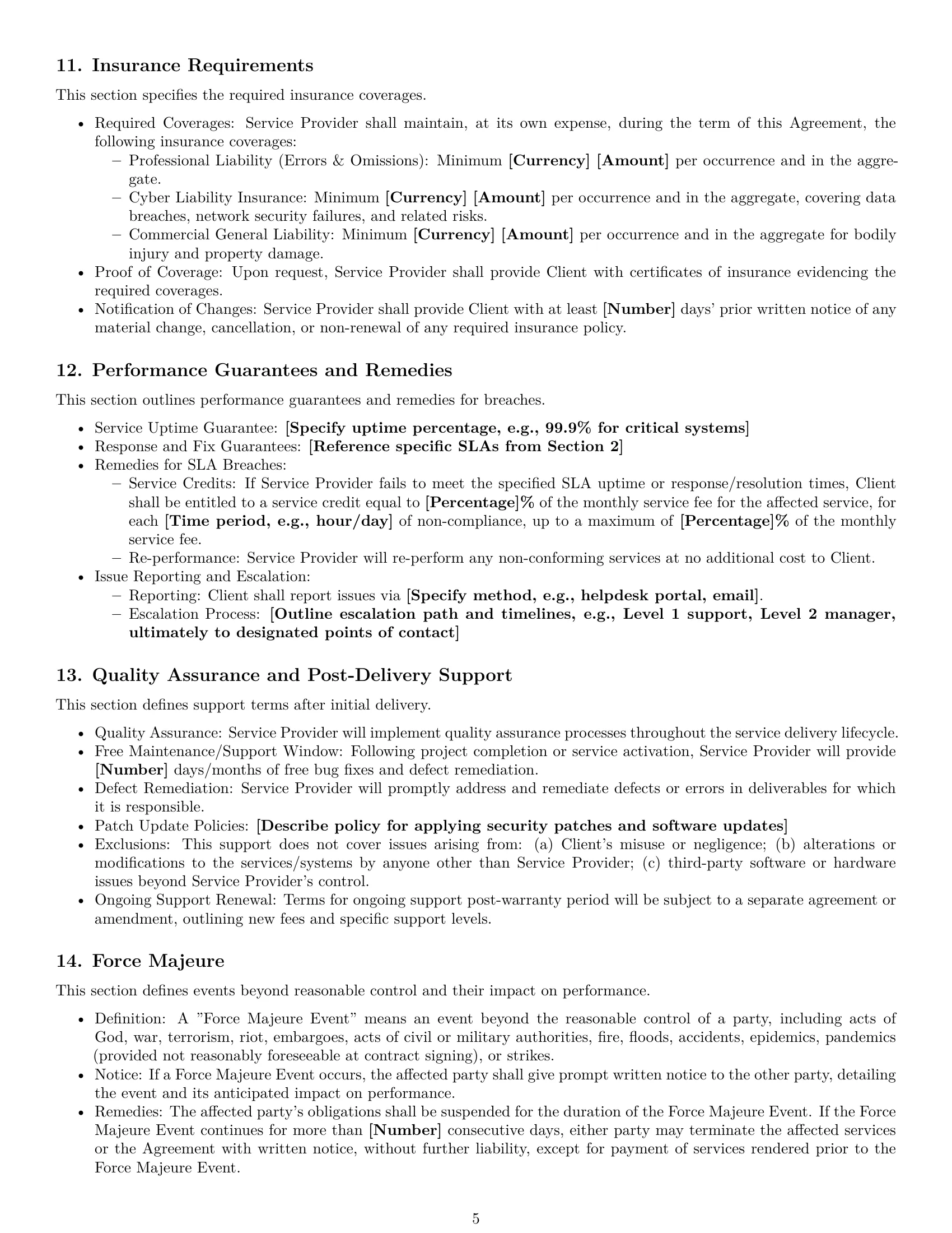 Preview page 5 of Pro Ohio IT service contract template