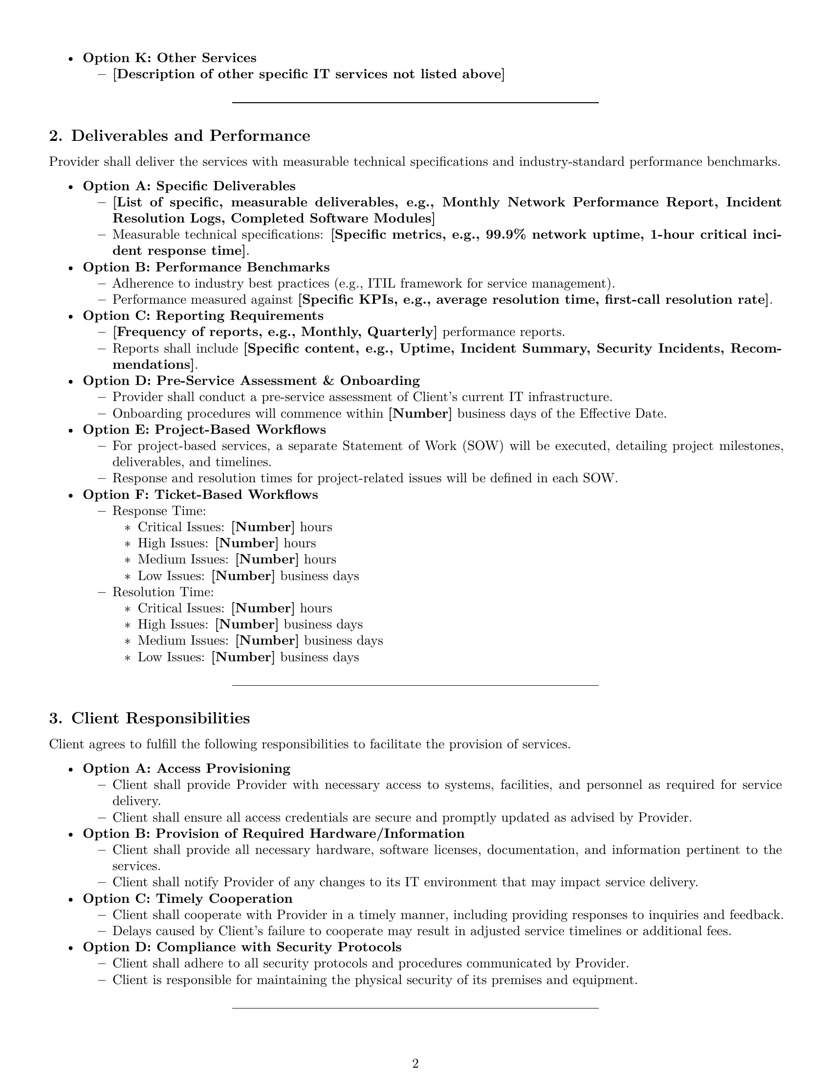 Preview page 2 of Pro Oklahoma IT service contract template
