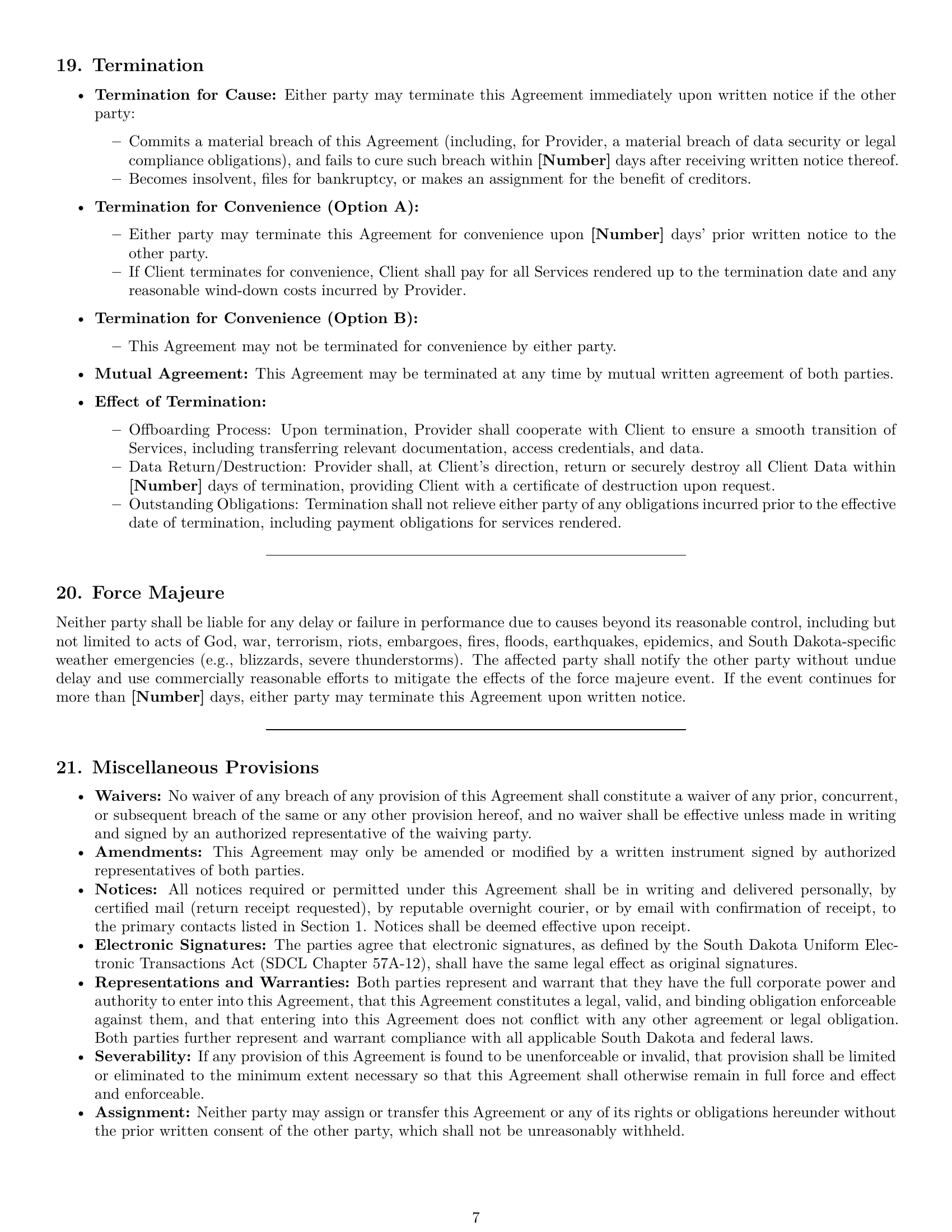 Preview page 7 of Pro South Dakota IT service contract template