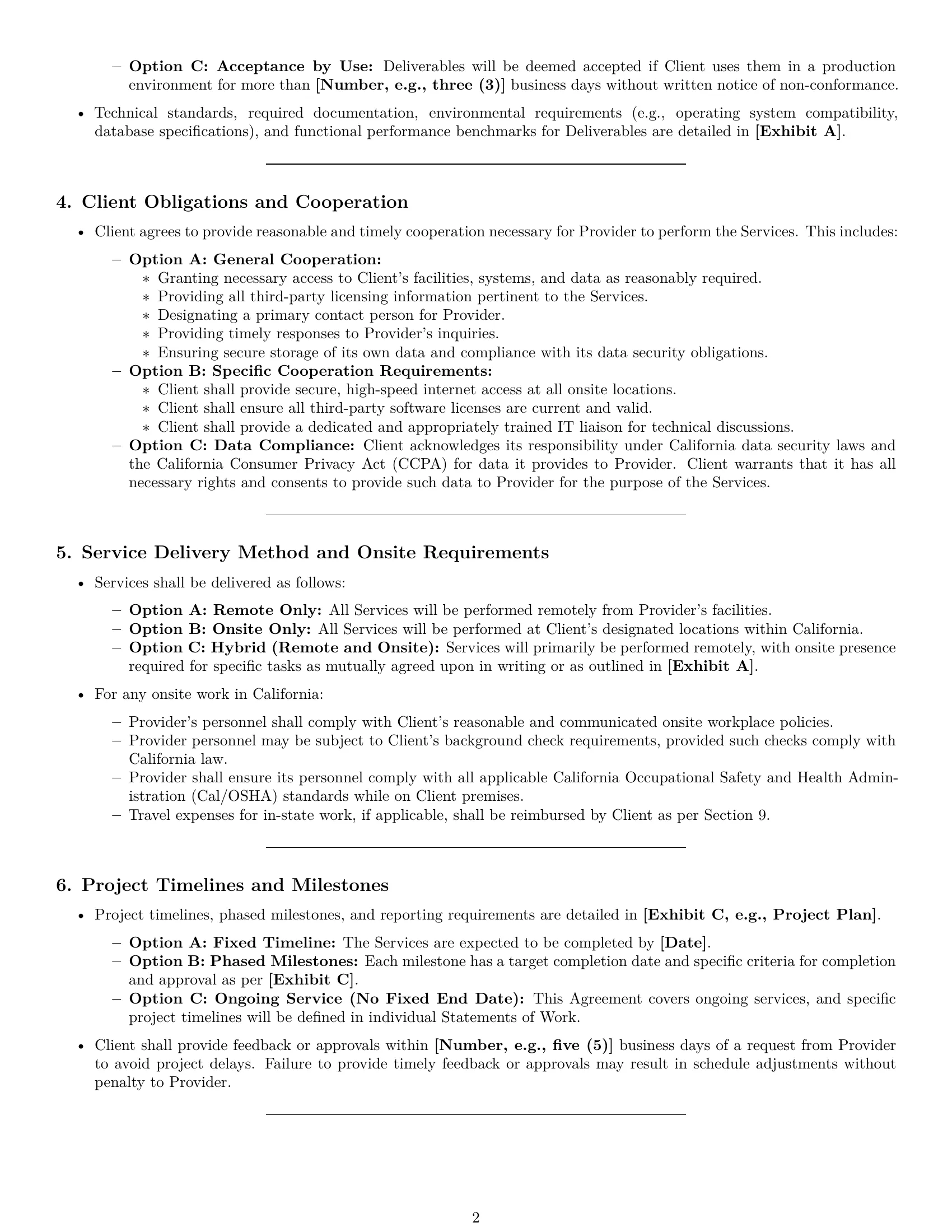 Preview page 2 of Pro California IT service contract template