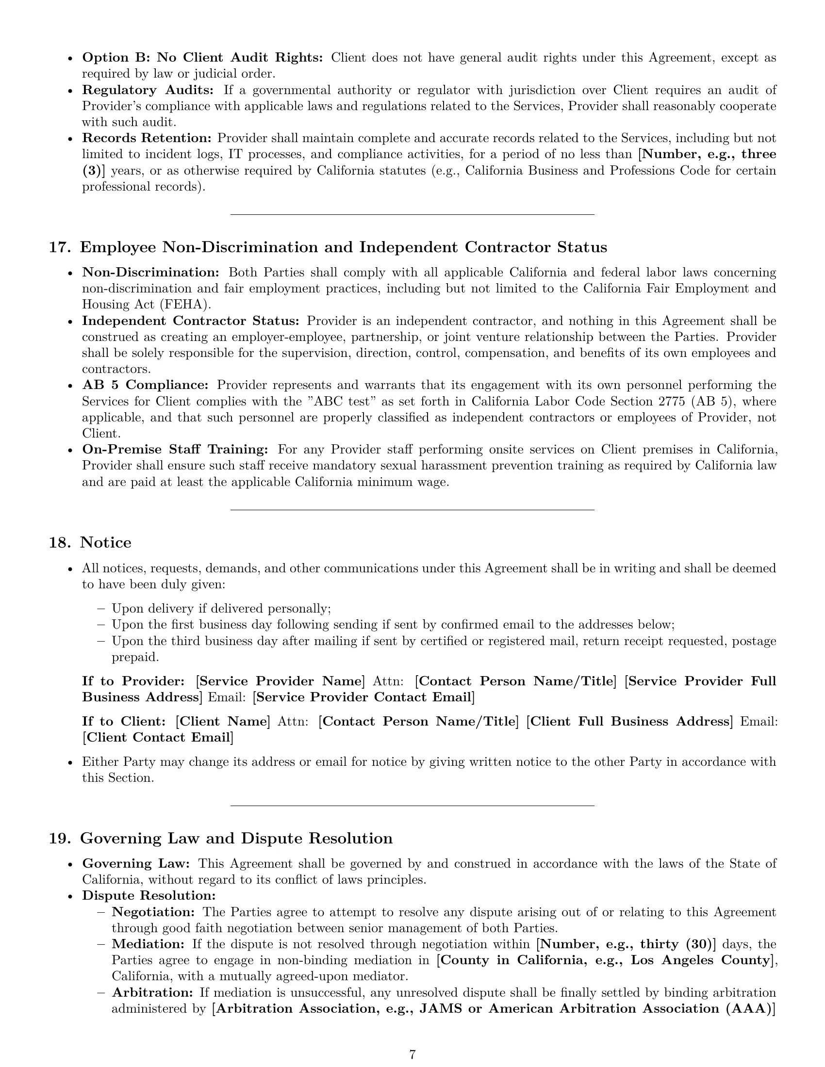Preview page 7 of Pro California IT service contract template