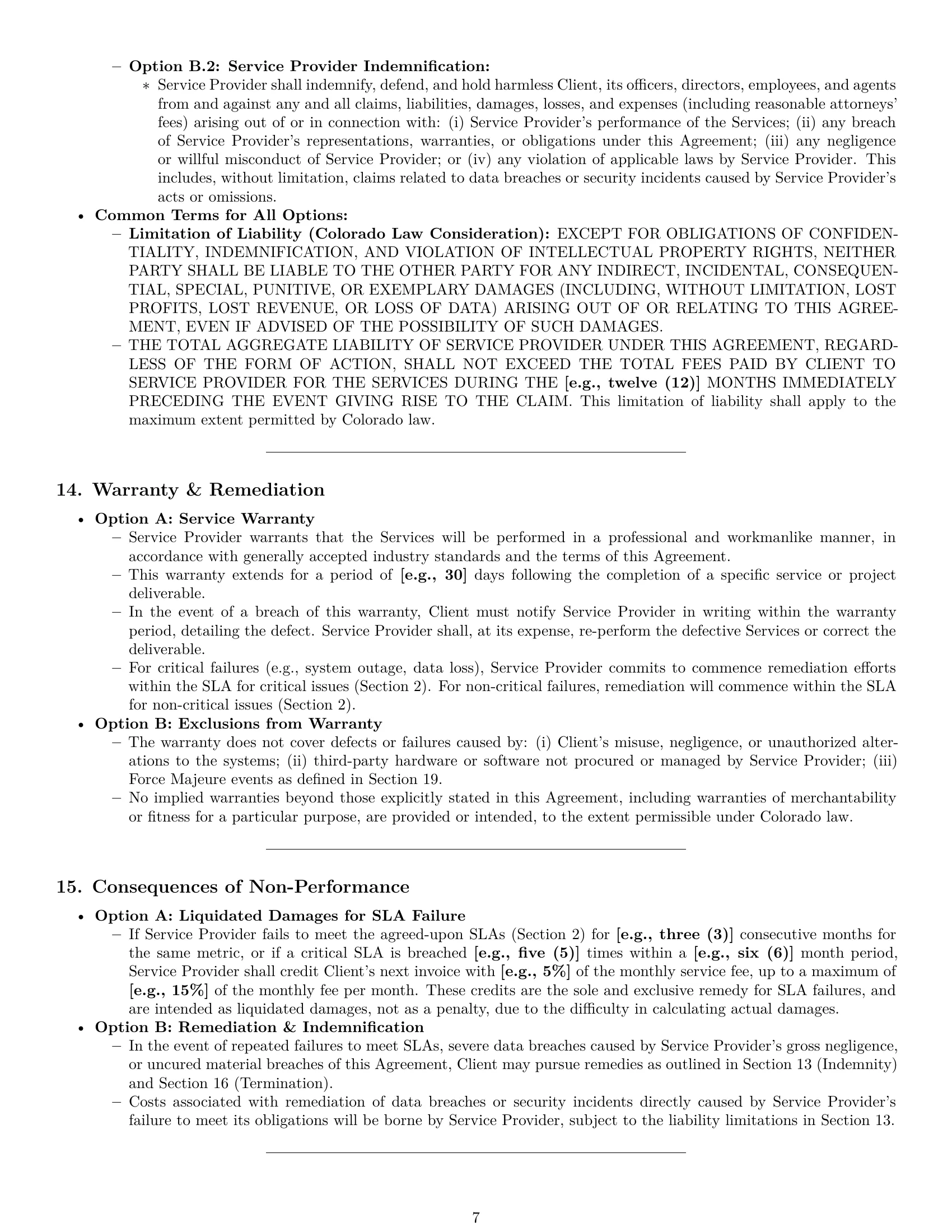 Preview page 7 of Pro Colorado IT service contract template