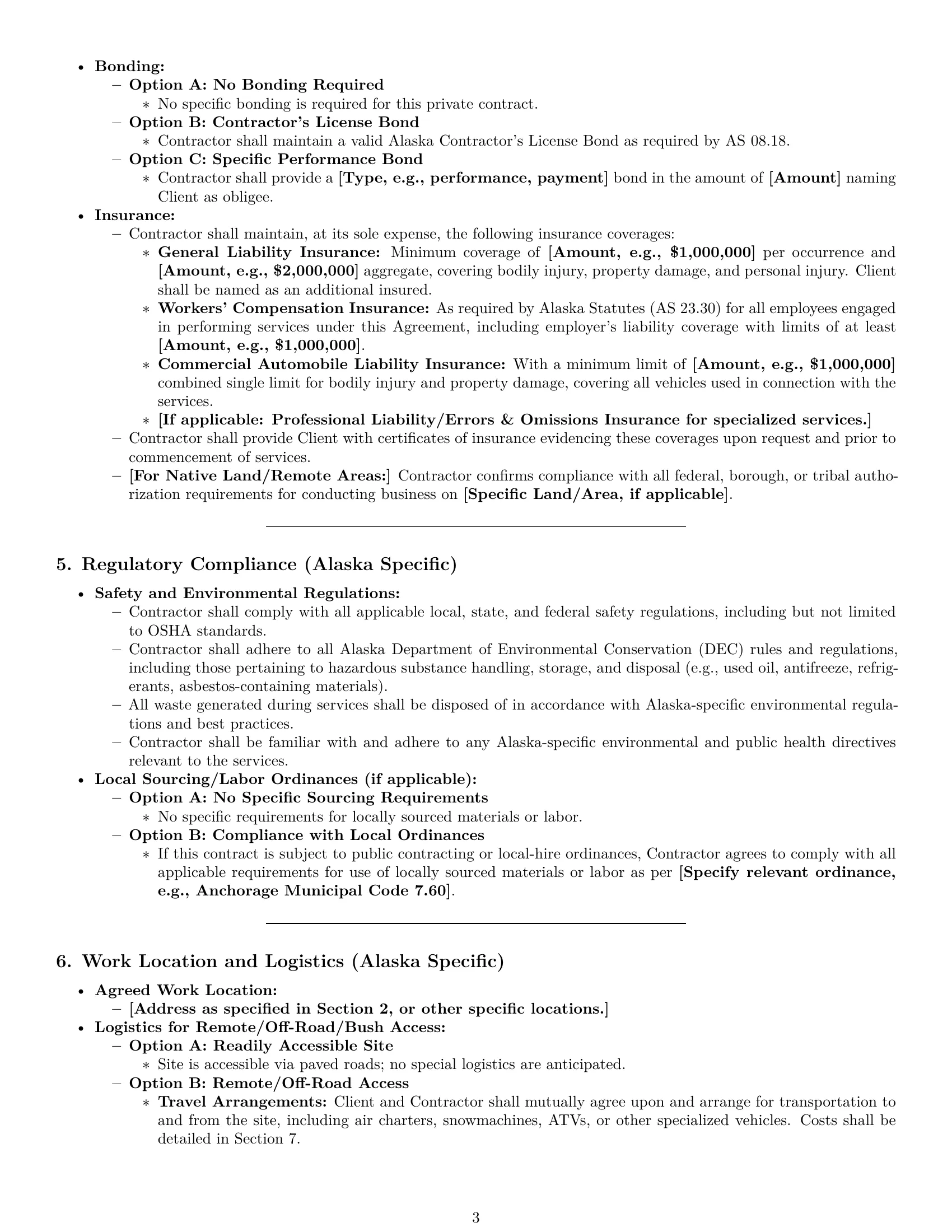 Preview page 3 of Pro Alaska maintenance service contract template