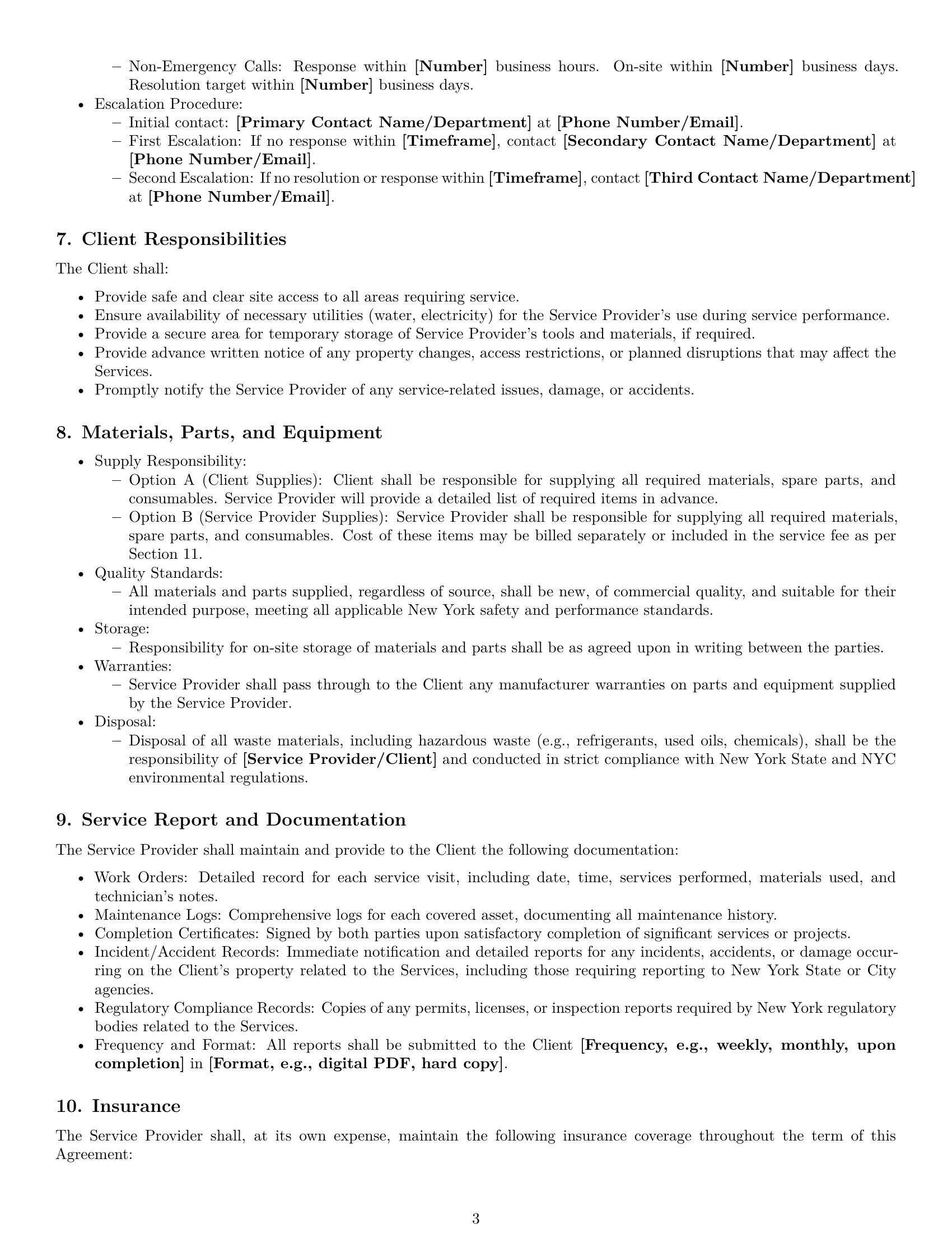 Preview page 3 of Pro New York maintenance service contract template