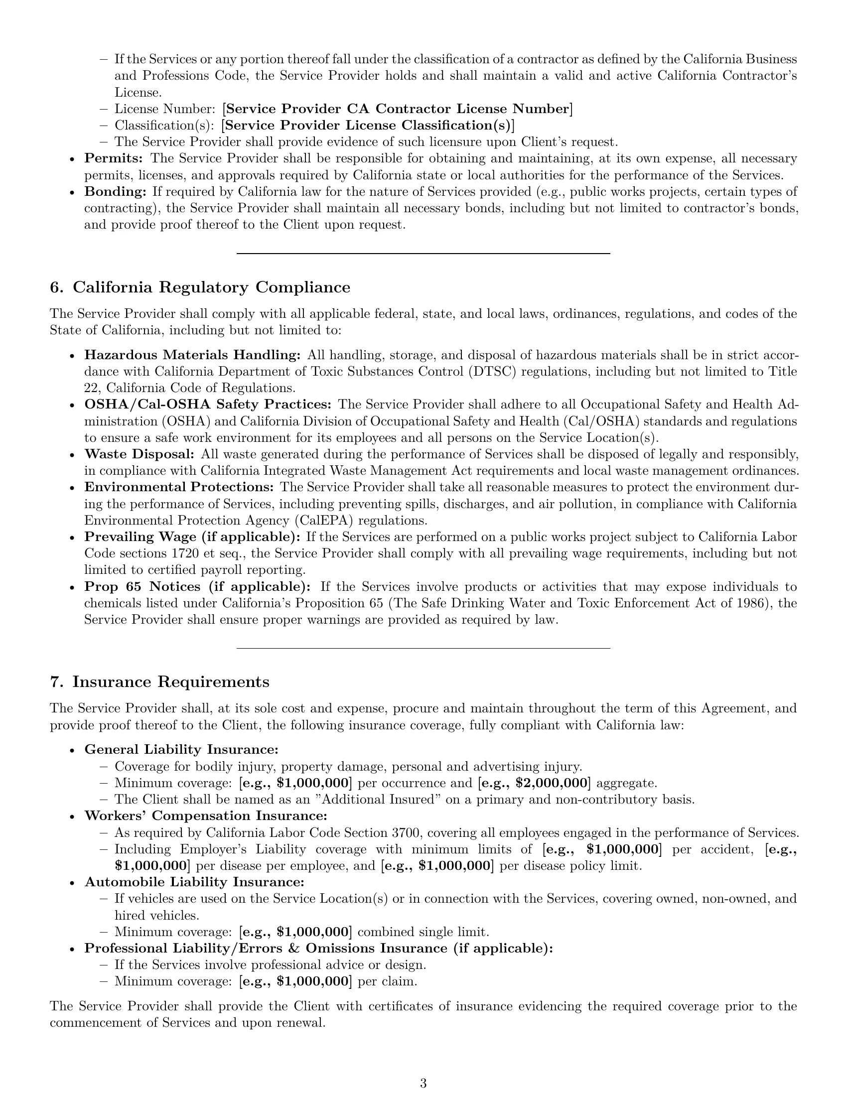 Preview page 3 of Pro California maintenance service contract template