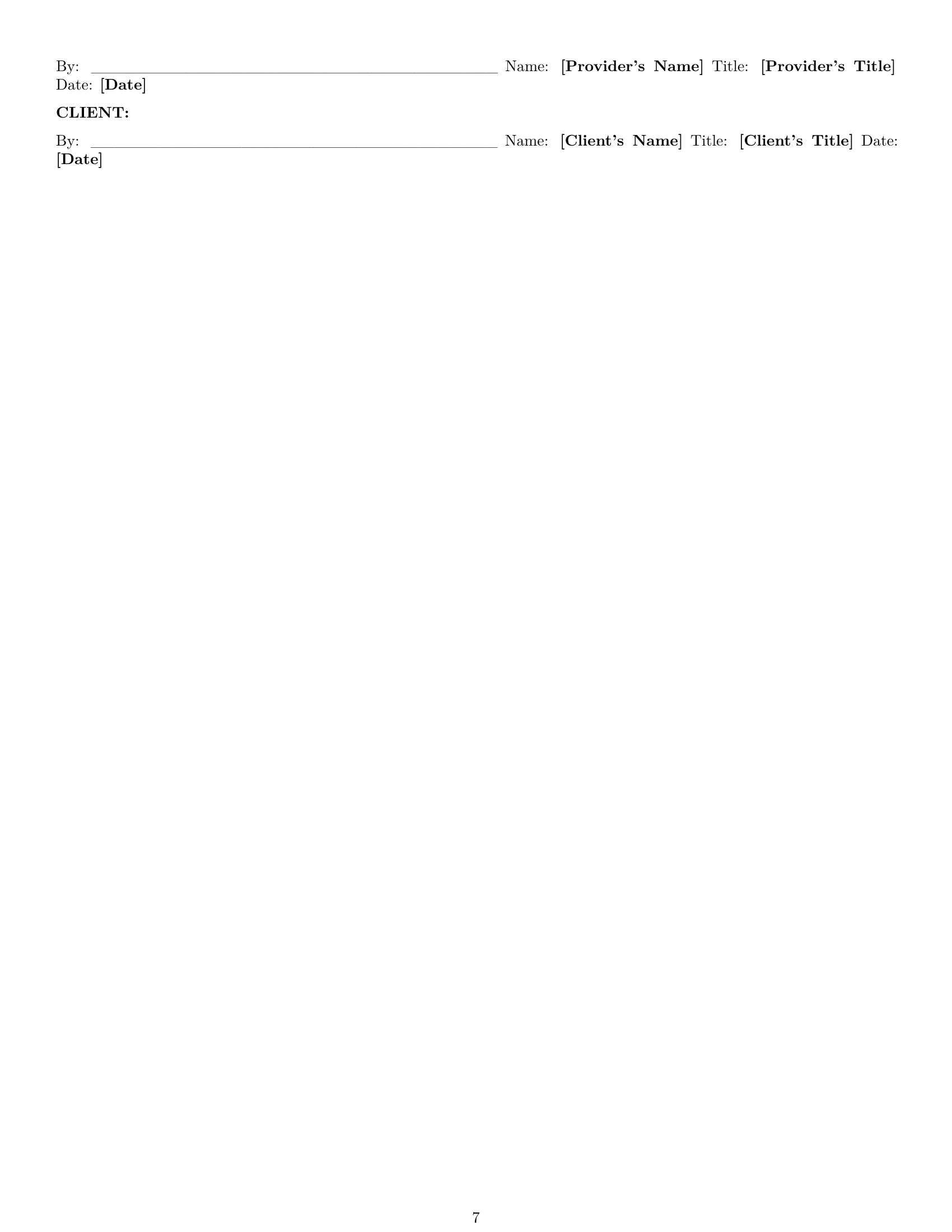 Preview page 7 of Pro Alabama marketing service contract template