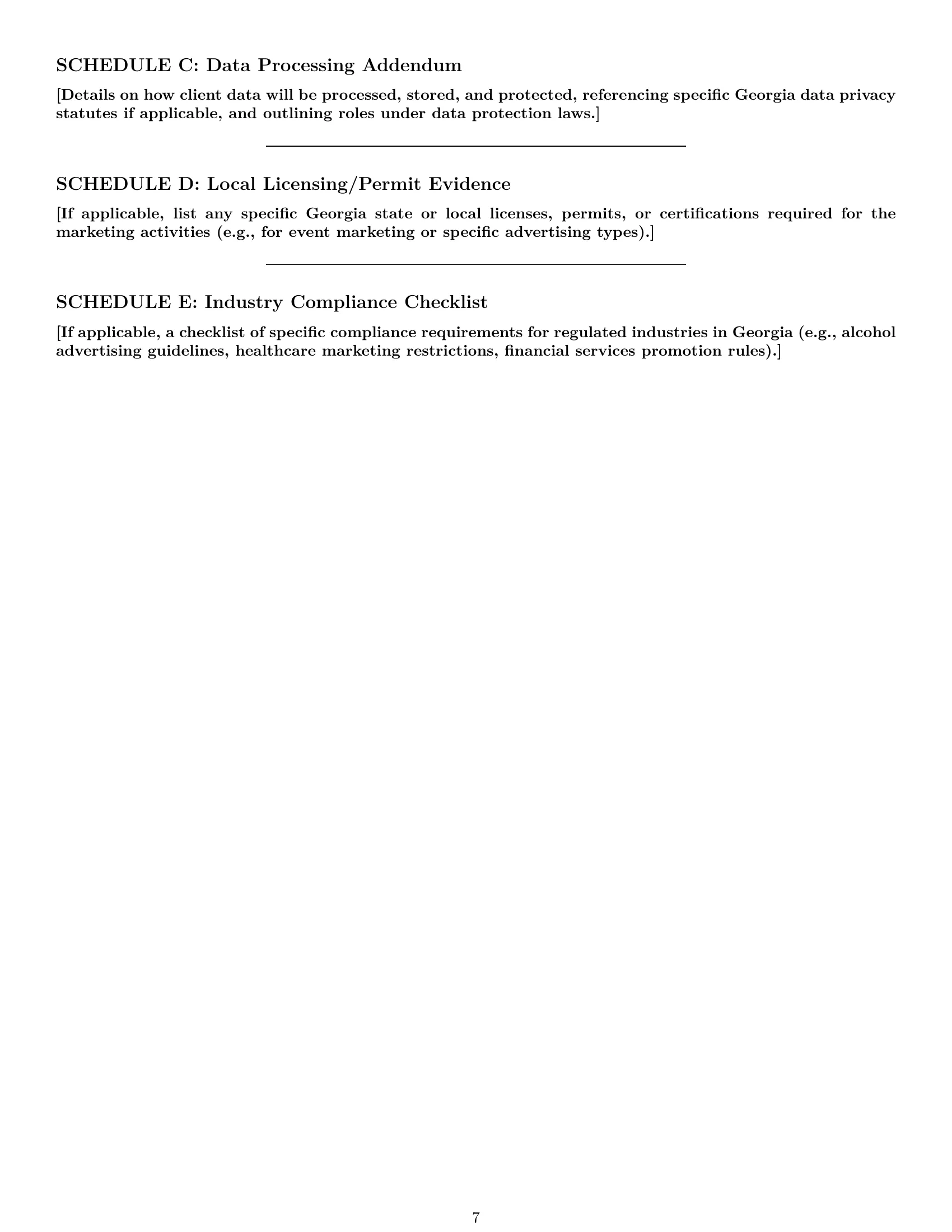Preview page 7 of Pro Georgia marketing service contract template