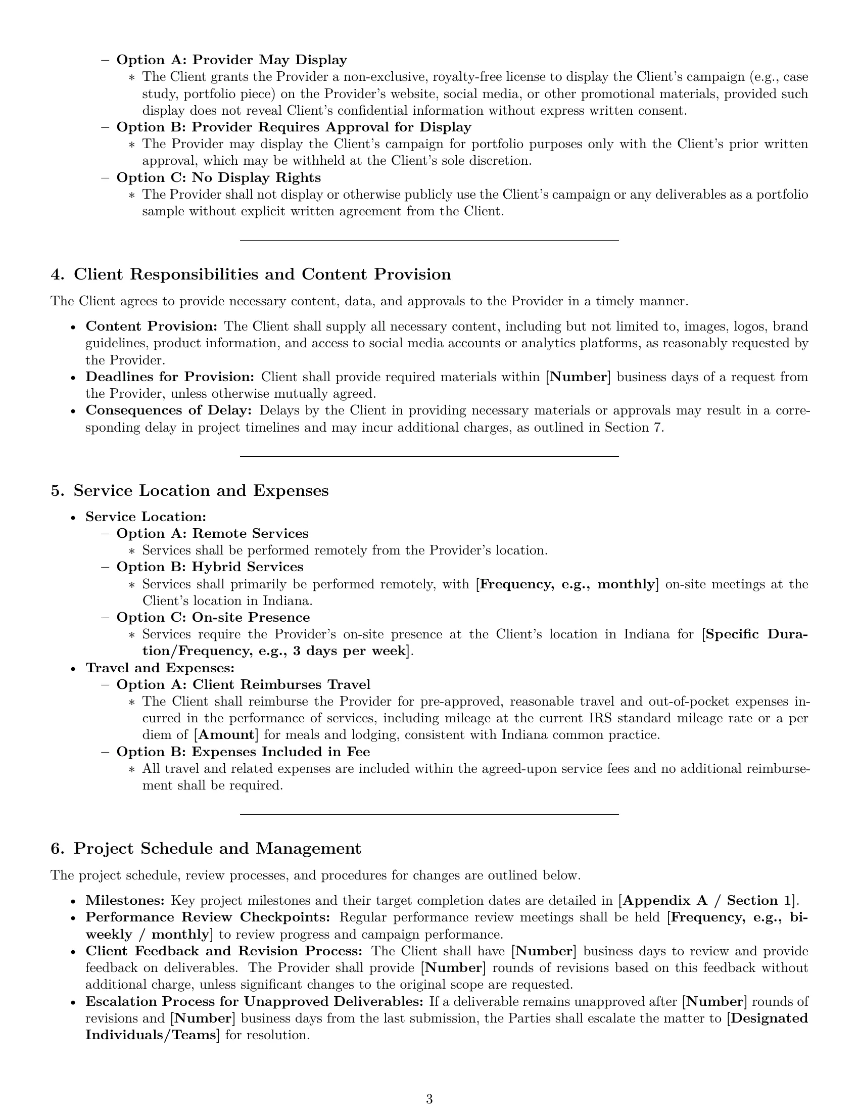Preview page 3 of Pro Indiana marketing service contract template
