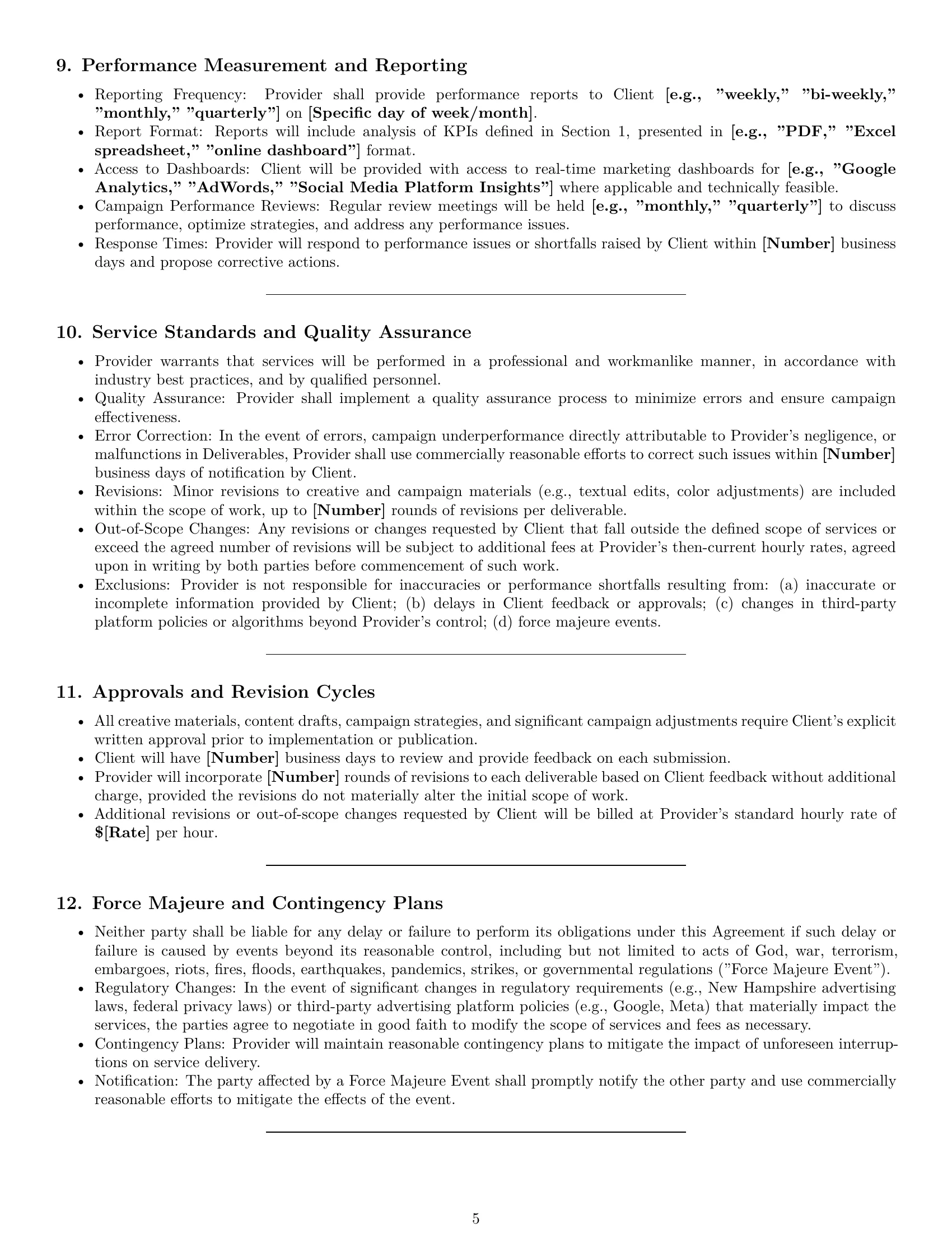 Preview page 5 of Pro New Hampshire marketing service contract template