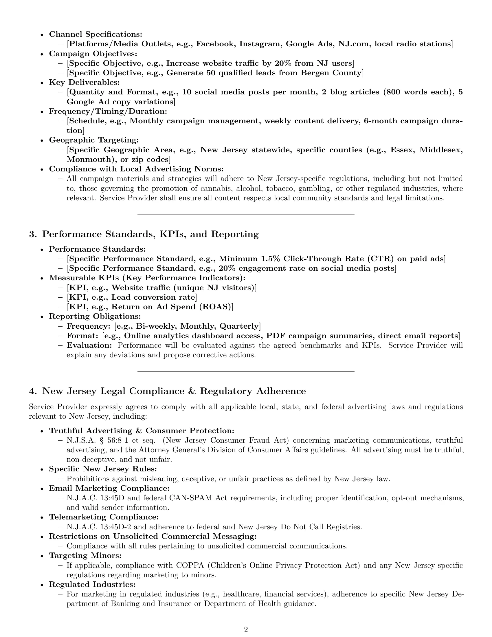 Preview page 2 of Pro New Jersey marketing service contract template