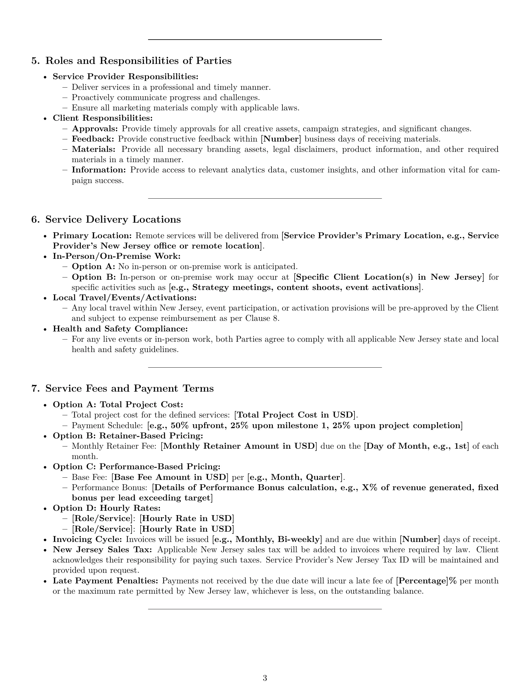 Preview page 3 of Pro New Jersey marketing service contract template