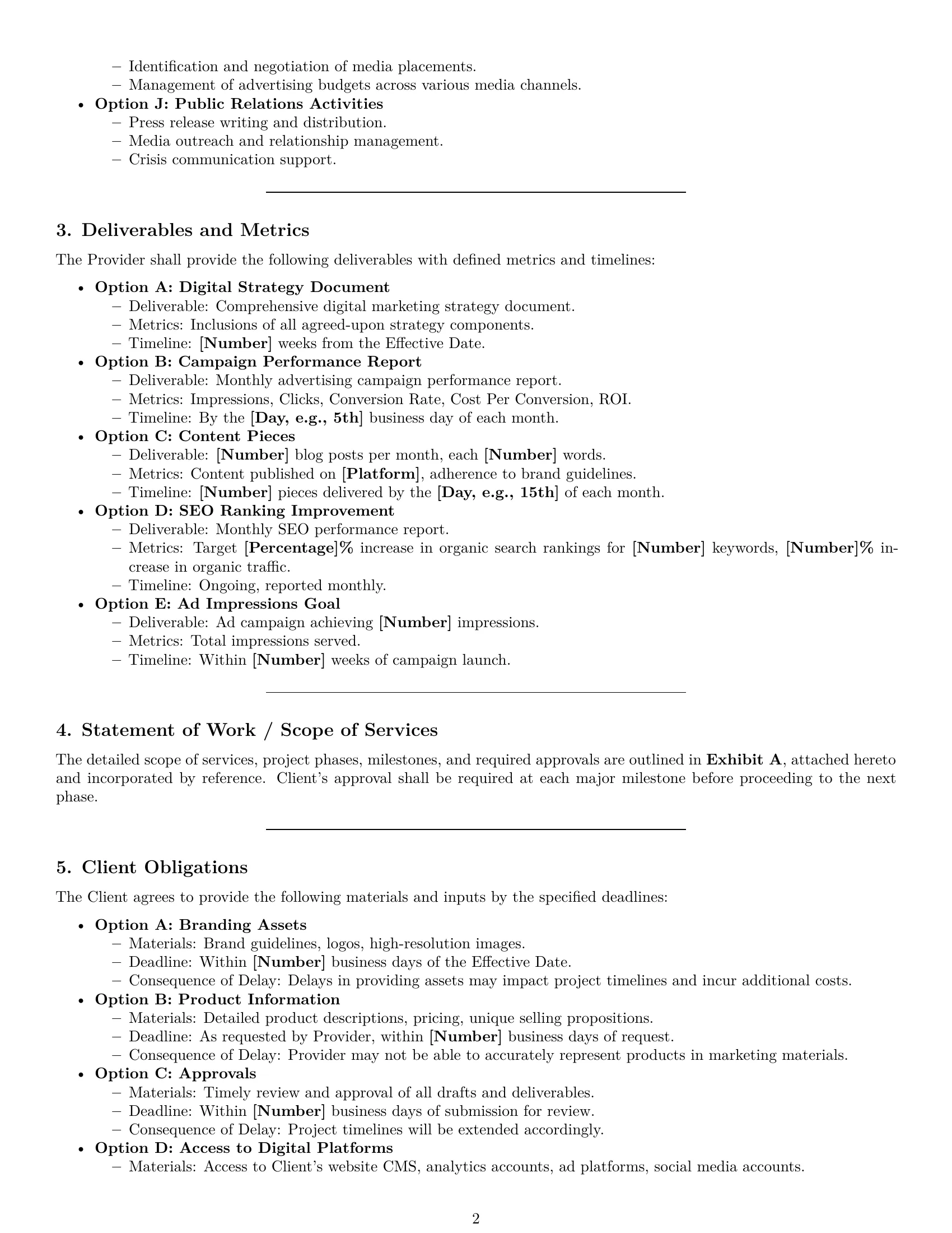 Preview page 2 of Pro South Dakota marketing service contract template