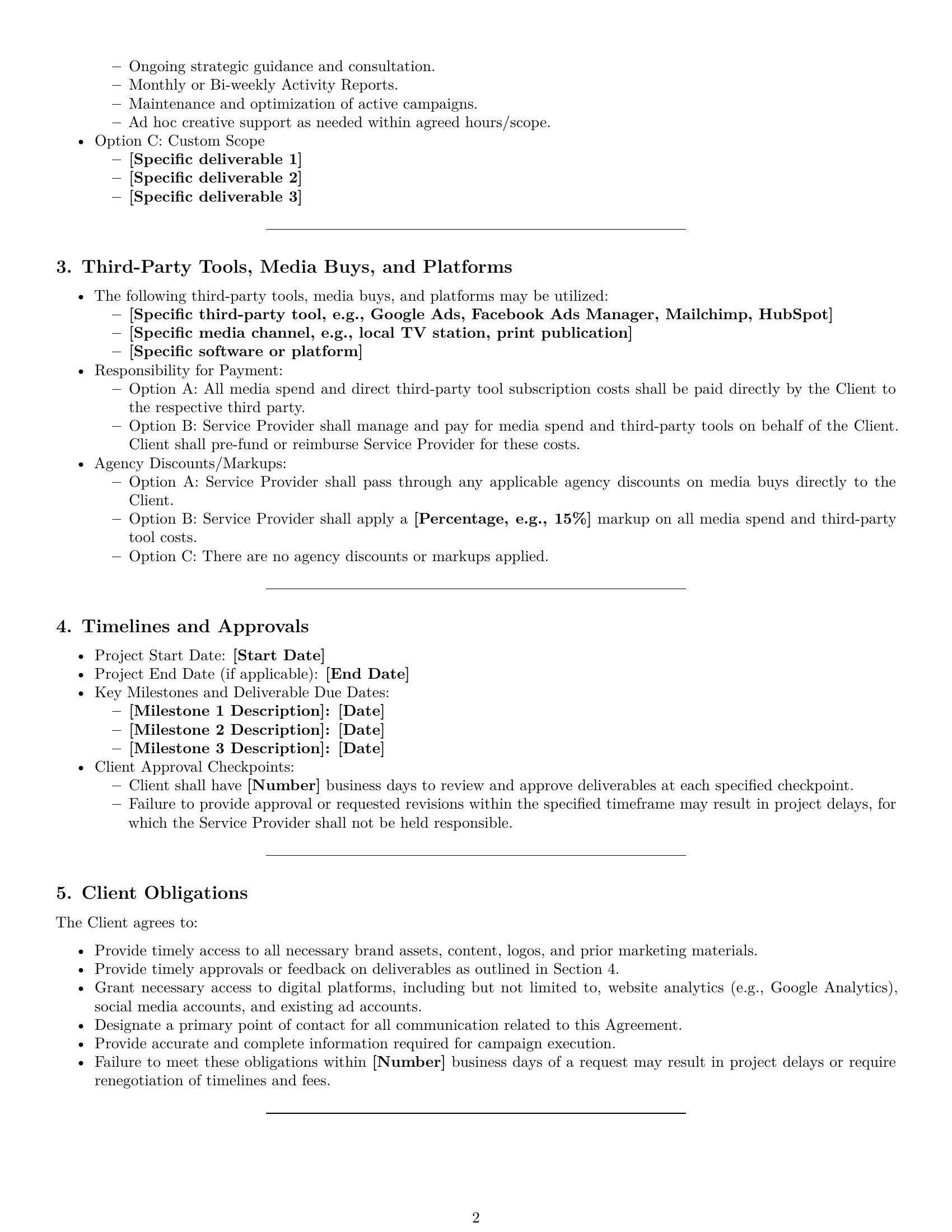 Preview page 2 of Pro Tennessee marketing service contract template