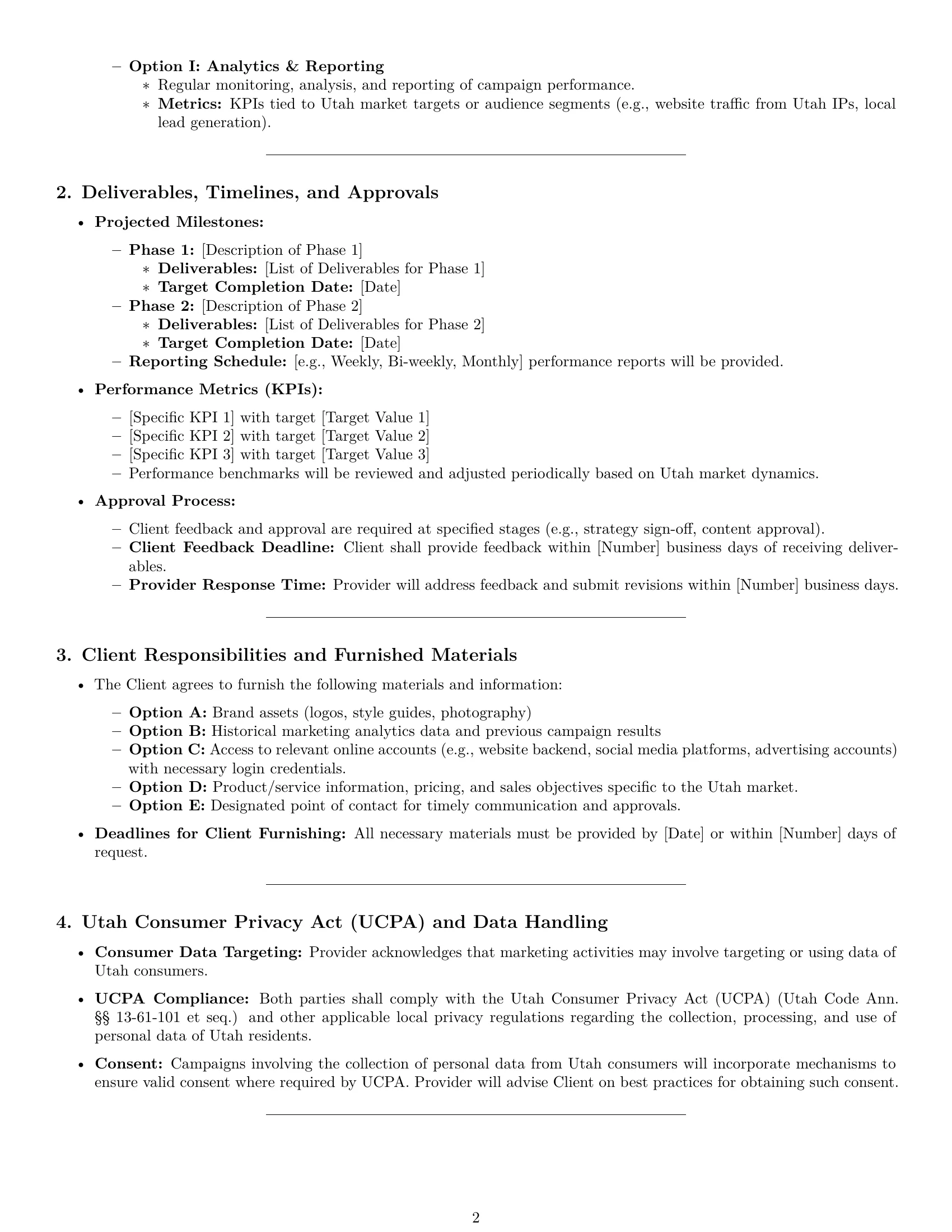 Preview page 2 of Pro Utah marketing service contract template