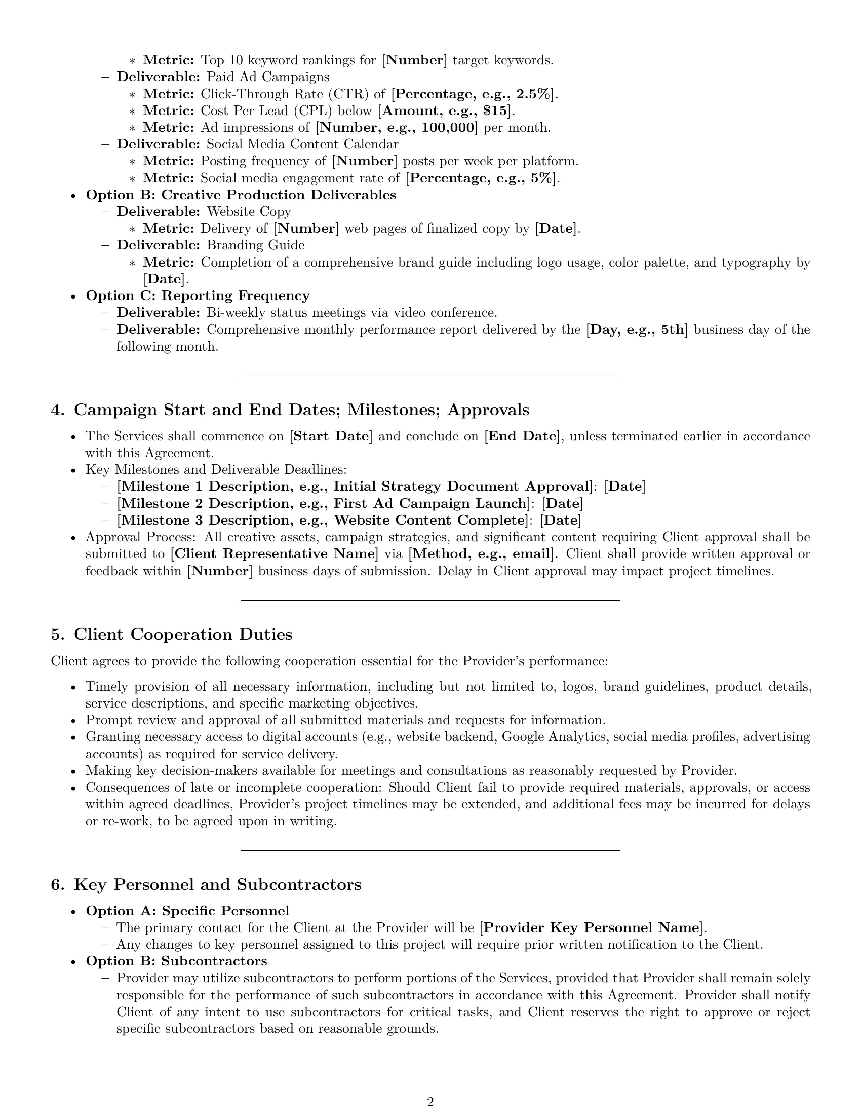 Preview page 2 of Pro West Virginia marketing service contract template