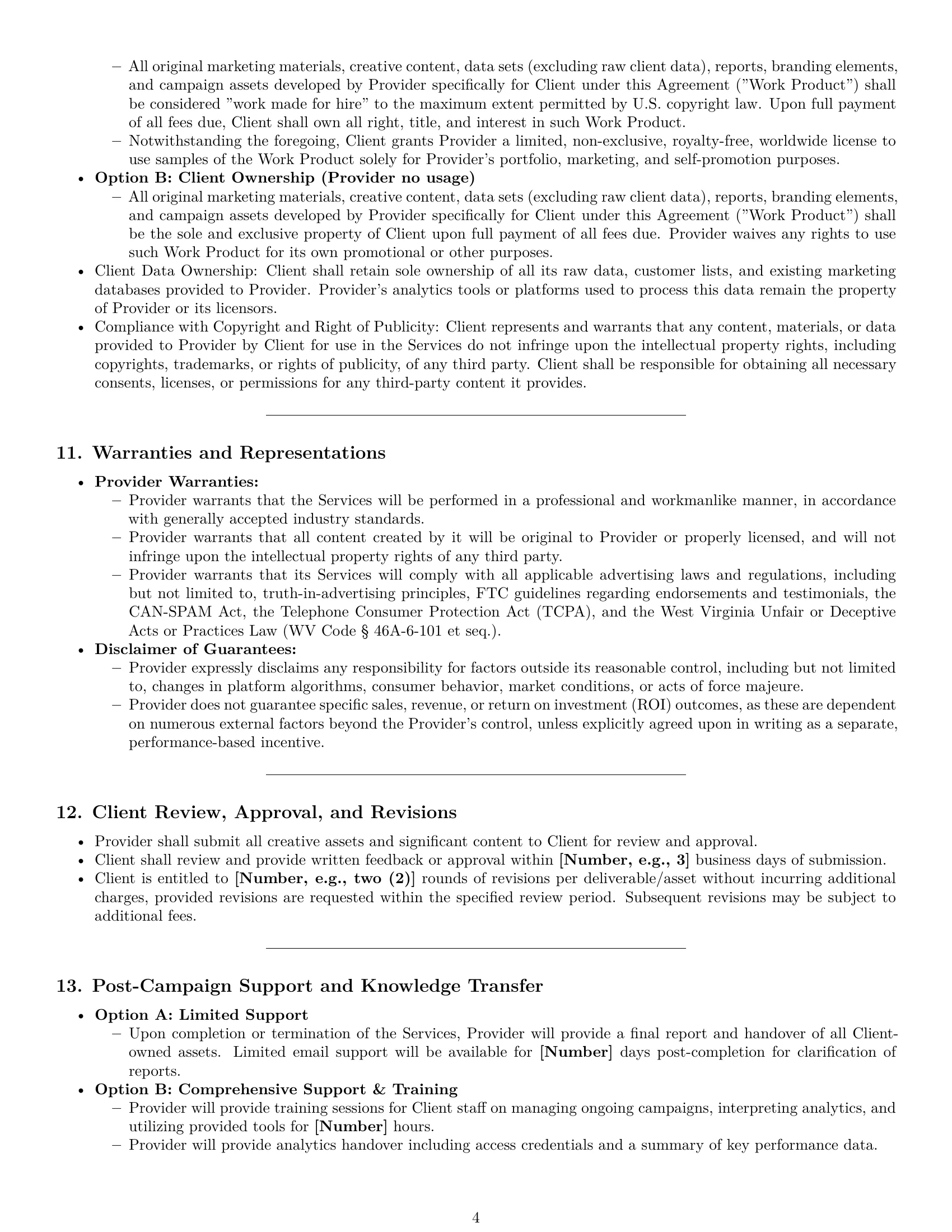 Preview page 4 of Pro West Virginia marketing service contract template